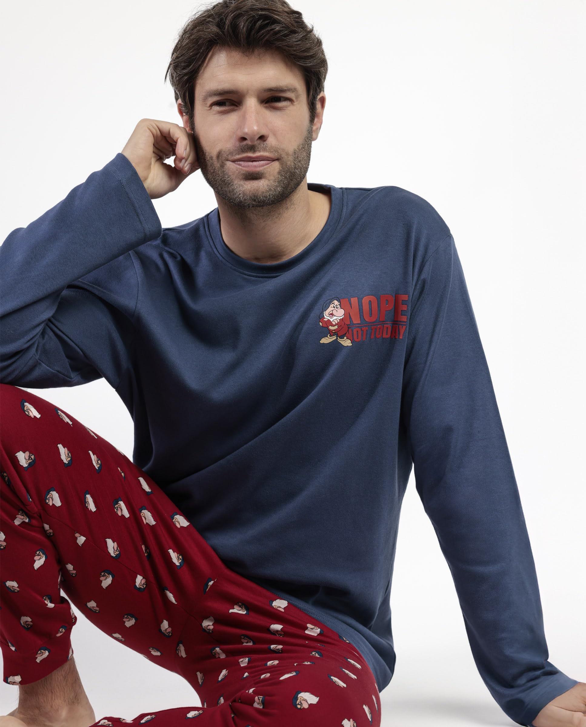 Disney Pijama Manga Larga Not Today Grumpy para Hombre
