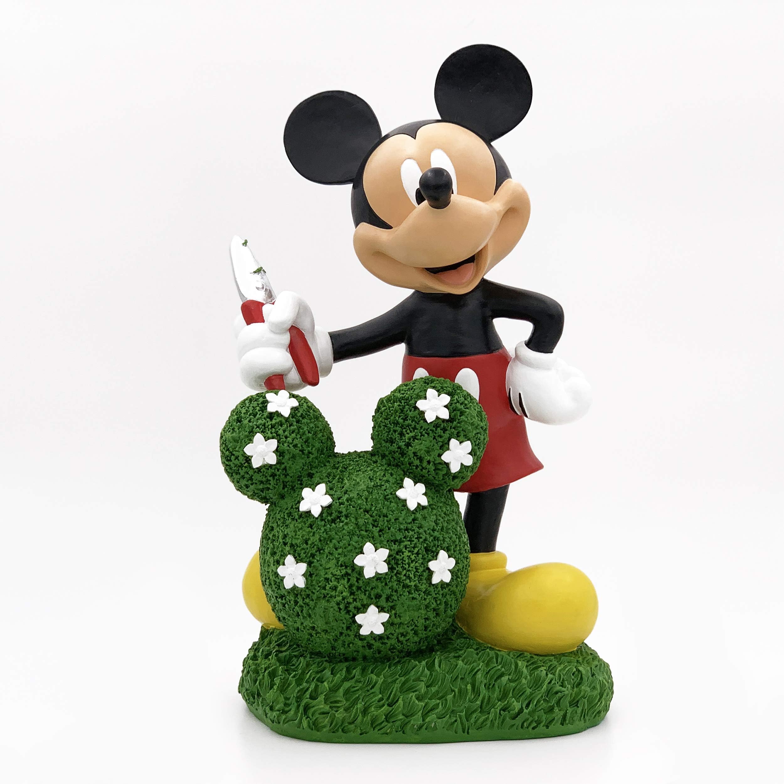 BACKYARD GLORY Large Mickey Mouse Topiary Garden Statue, Official Disney Product, Large 14 Inches Tall and 7 Inches Wide, Made of Stone Resin.