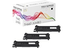 Yield Supplies TN660 Jumbo Black Compatible Toner Cartridges Replacement 3-Pack for Brother Laser Printers