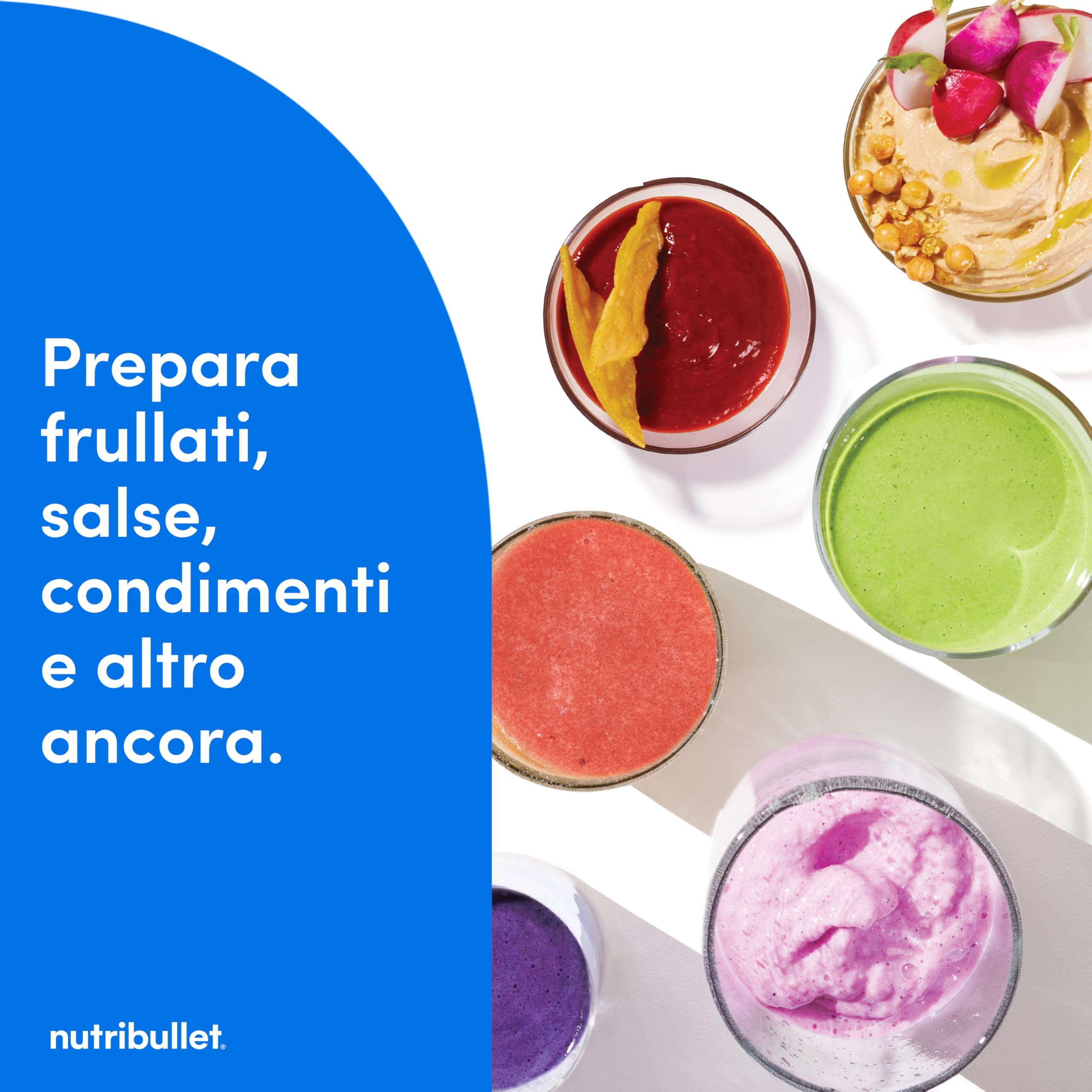 nutribullet Original 600, Frullatore Elettrico, Tritatutto, Frullatore Smoothie, Frullatore Tritatutto Multifunzione, Potenza 600 Watt, nero, NB603B