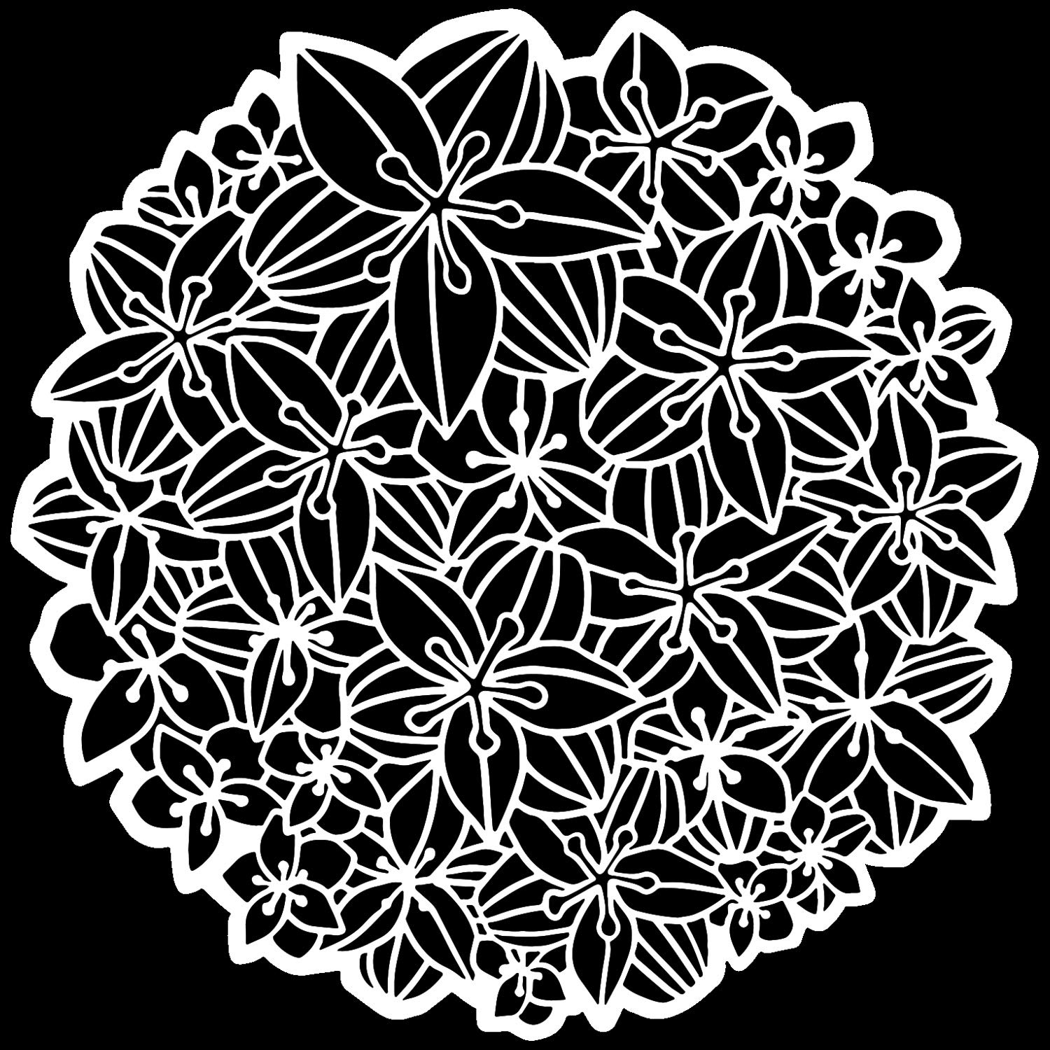 The Crafters Workshop 12x12 Stencil Peruvian Lily, Multicolour, 12"
