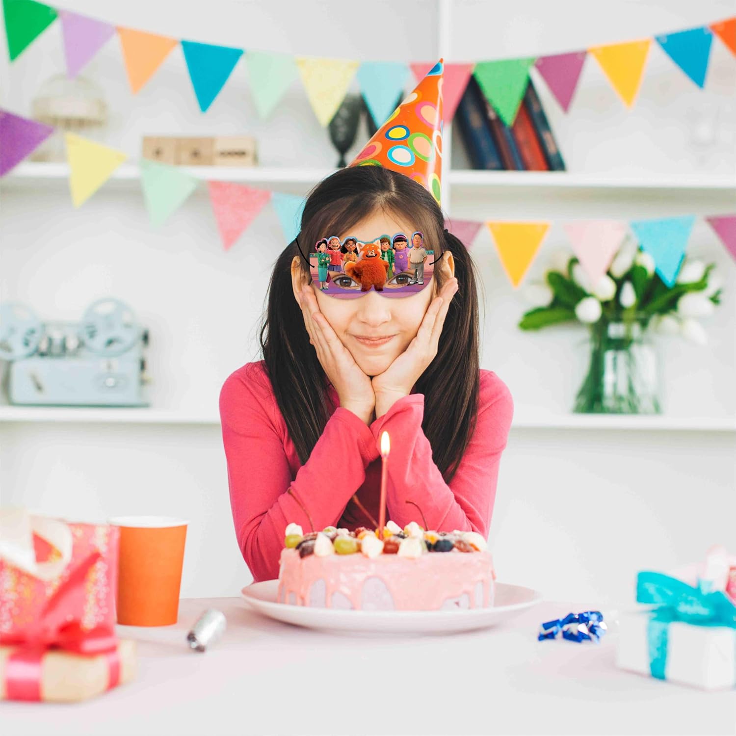 Seyal Trning Red Eye Mask – Bold Hero-Inspired Costume Mask for Theme Parties, Fancy Dress Events, Photo Booth Props, Celebration Wear, Role Play Accessories, and Creative Event Decorations