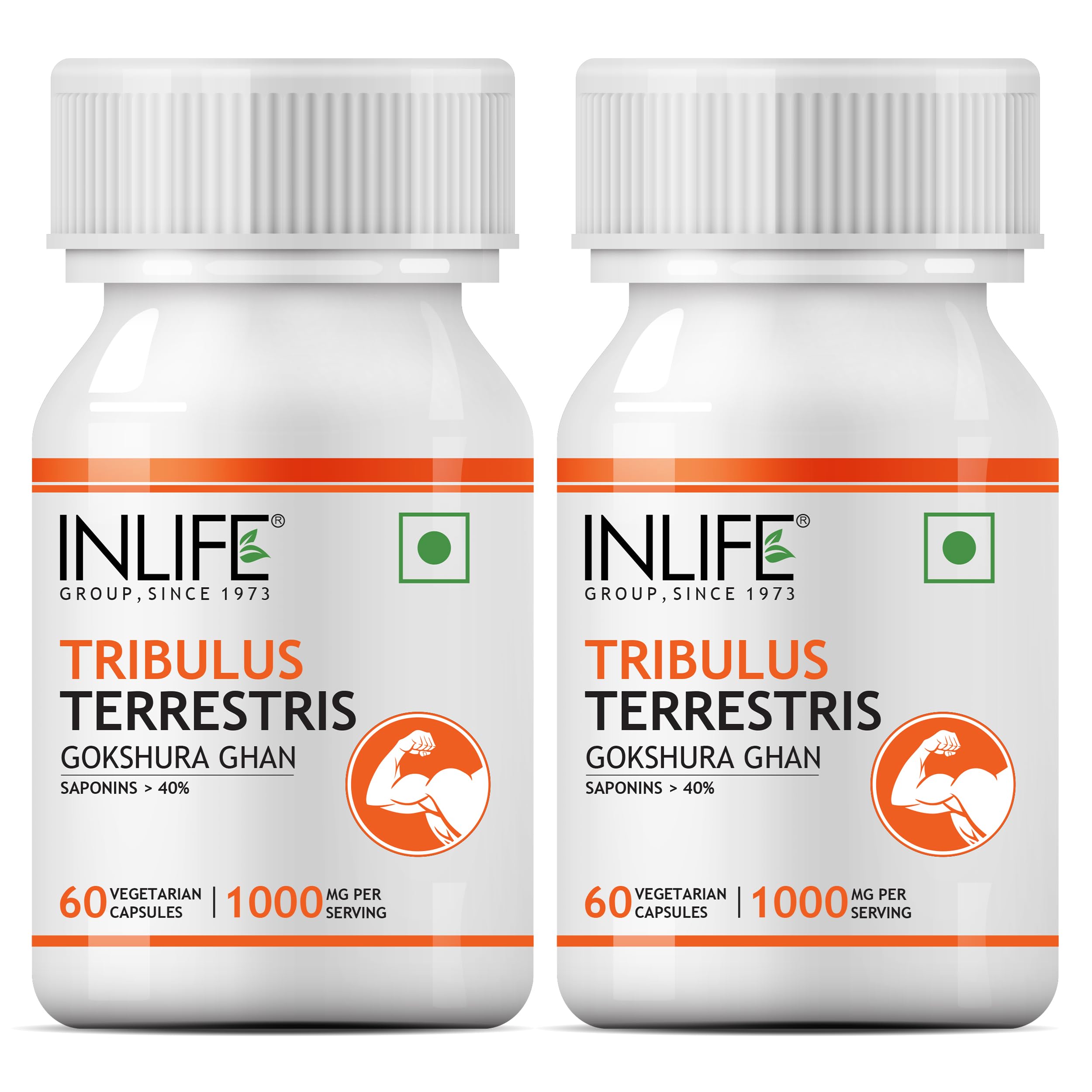 INLIFE Tribulus Terrestris For Men | Gokshura with Saponins 40%, 1000mg per serving - 60 Vegetarian Capsules (Pack of 2, 120) (B01N2Y9J03) Amazon Price History, Amazon Price Tracker