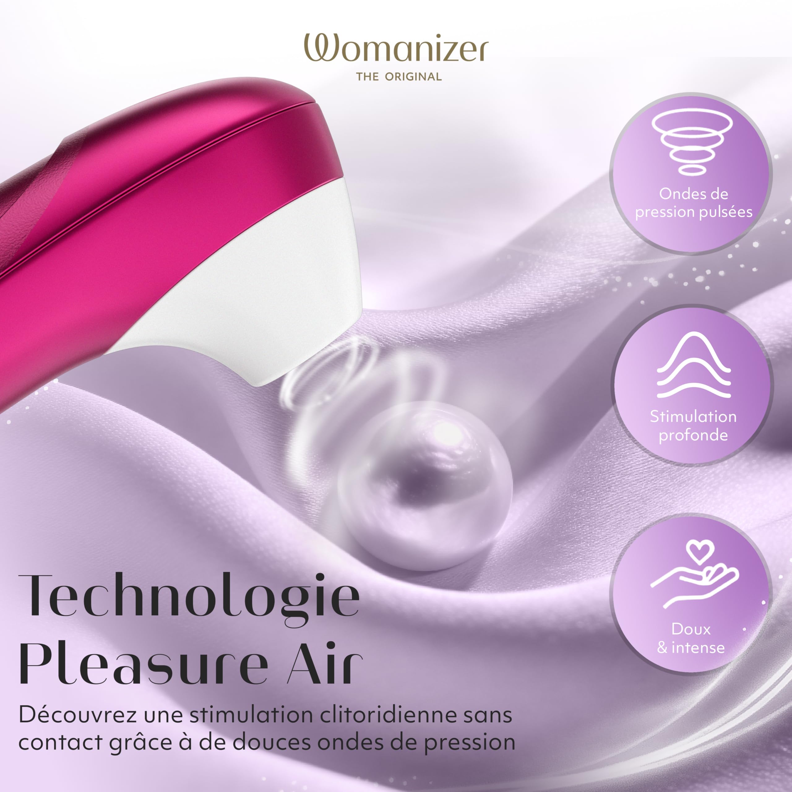 Womanizer Pro Stimulateur Clitoridien pour Femmes et Couples | Sextoy Vibrant | Aspirateur de Clitoris avec 11 Niveaux d’Intensité | Stimulateur Étanche pour Plaisir Intime | Rose