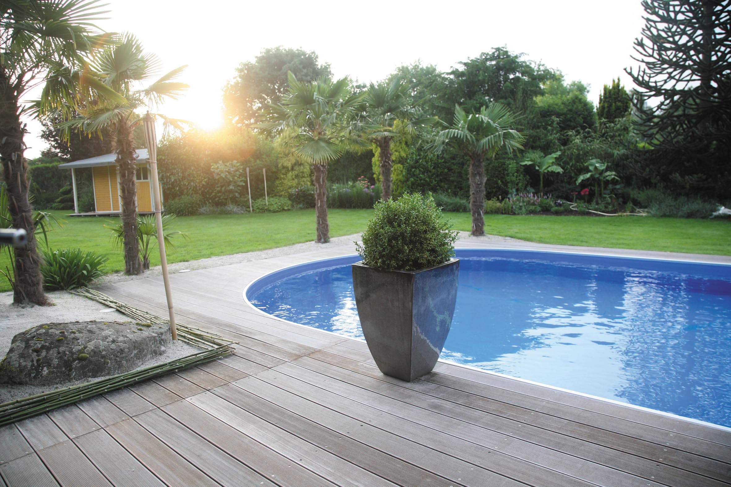 Liner Piscine Hors Sol Rond Diamètre 460 cm Hauteur Paroi 1,22-1,32 m Overlap Bleu Uni Spécial Acier Remplacement Rénovation