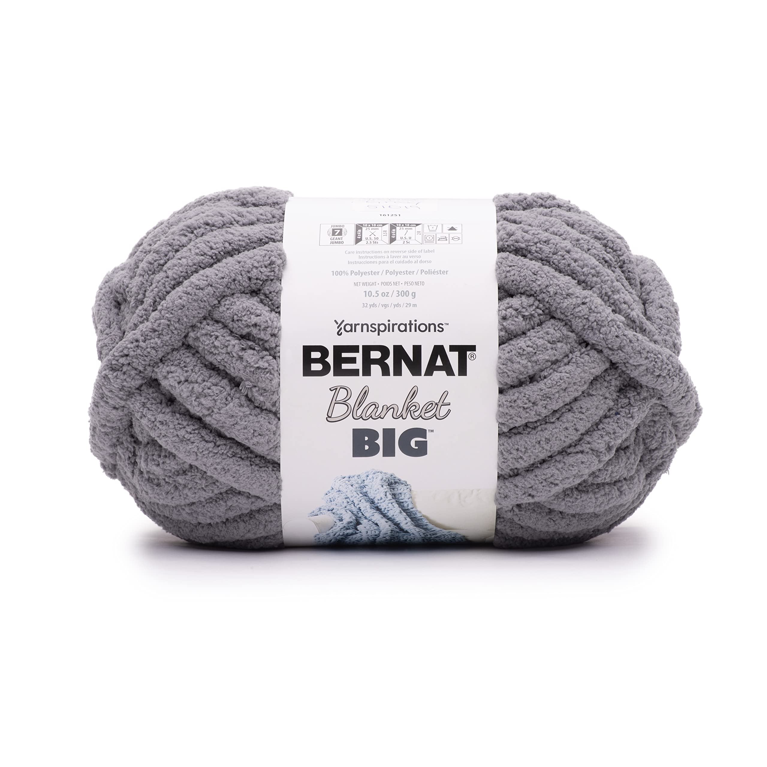 Laine Bernat Couverture Big gris vapeur 300g pour tricot
