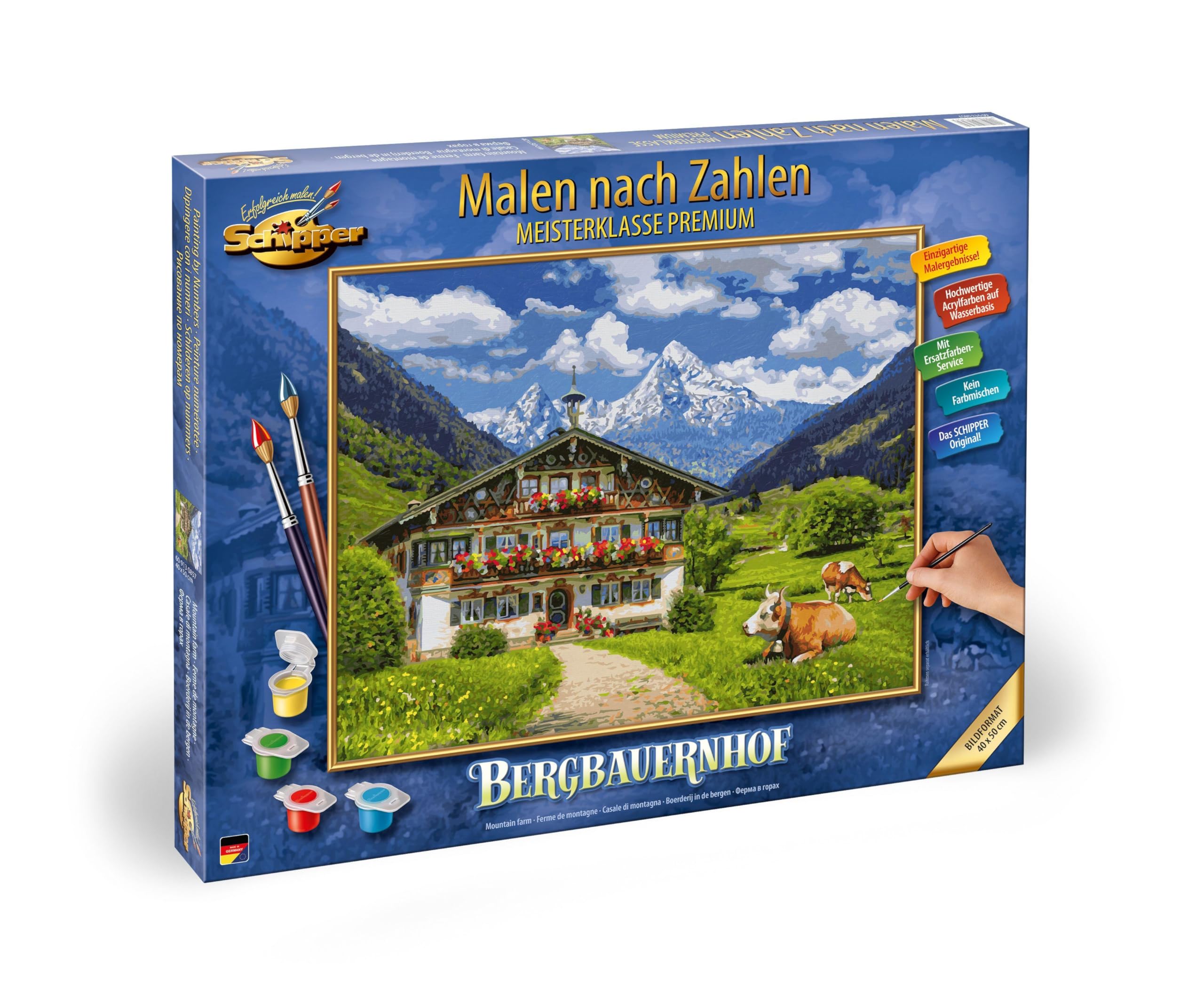Schipper 609130857 Peinture par numéros pour Adultes avec pinceaux et peintures acryliques 40 x 50 cm