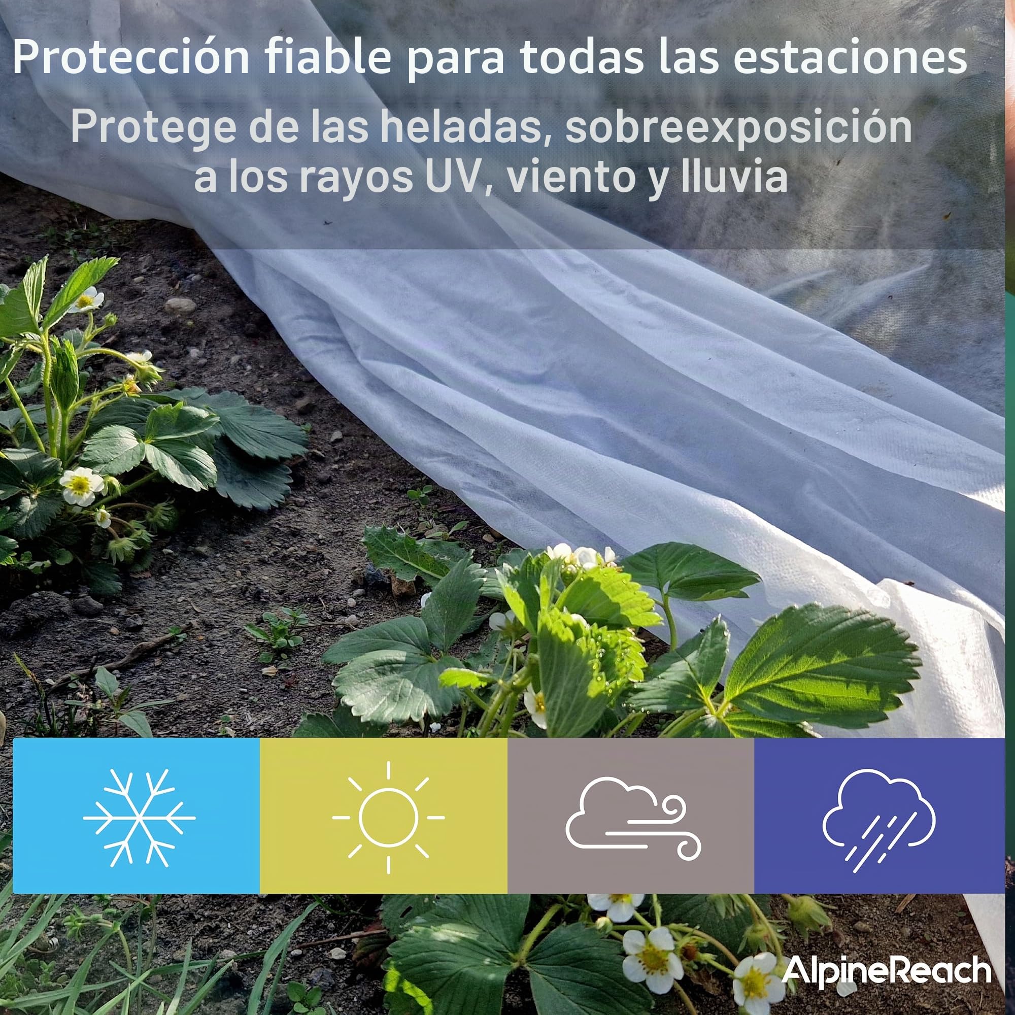 AlpineReach Cubierta de protección contra heladas de Plantas 3m x 9m Fila Flotante, Manta de jardín para congelar Material de Tela para Proteger en el frío del Invierno, jardinería a Bajas