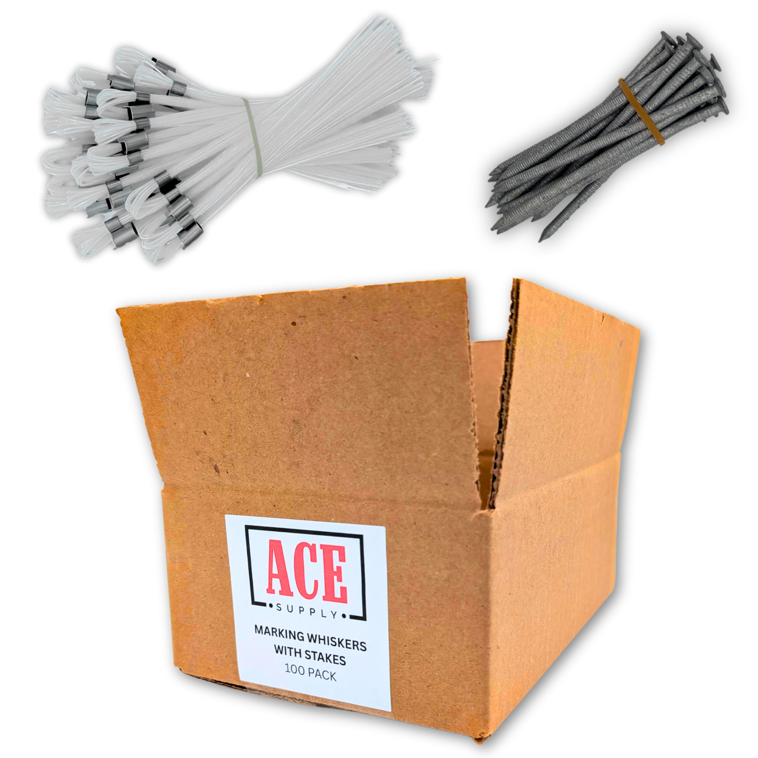 Orange Marking Whiskers With Stakes - 25 Pack - Durable Marking Whisker Set - Use Survey Whiskers As Ground Markers, Construction Markers, Or Trail Markers — Amazon image 10