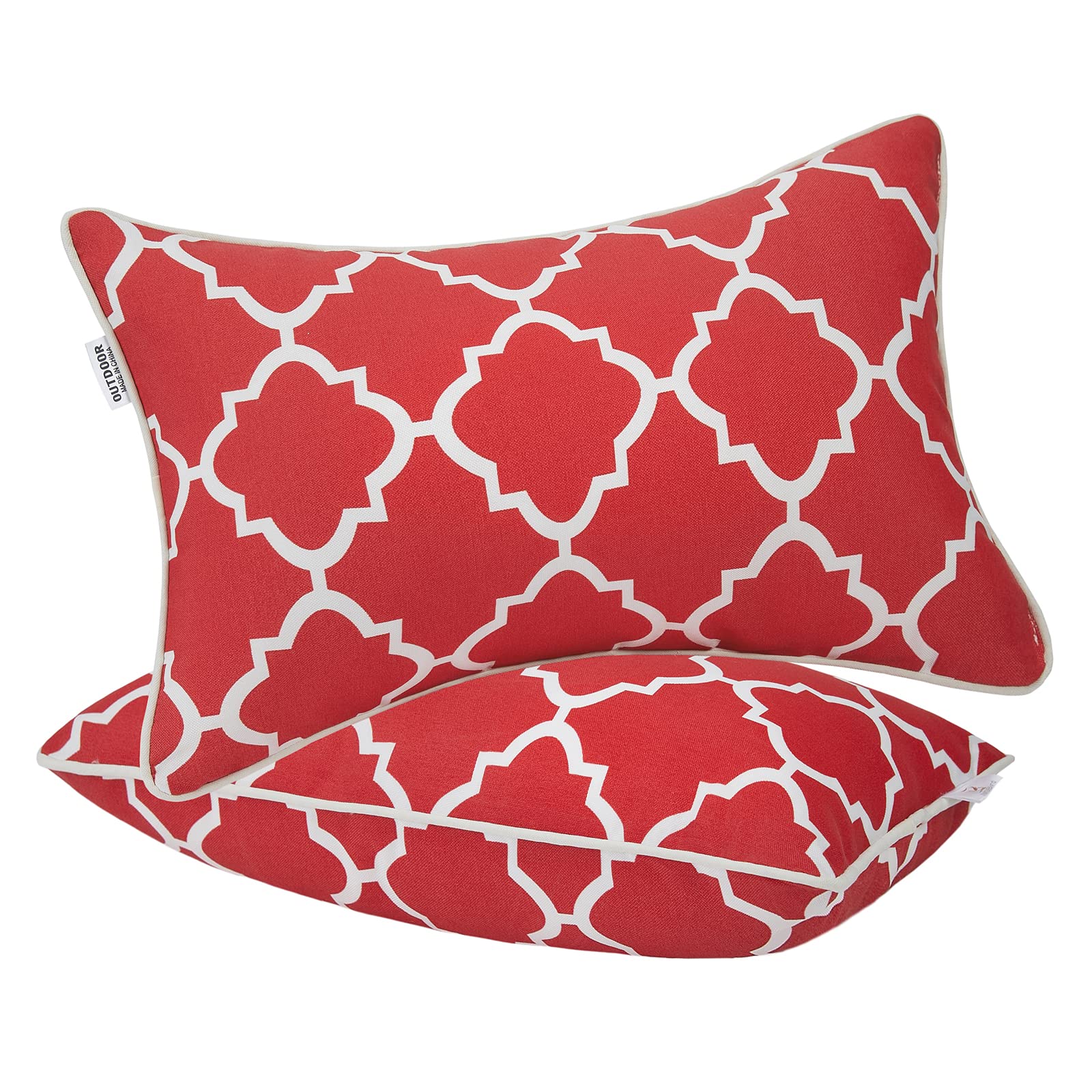 Red Outdoor Pillows - Colorful & Weather-Resistant -30 Red Outdoor Pillows - Colorful & Weather-Resistant -30