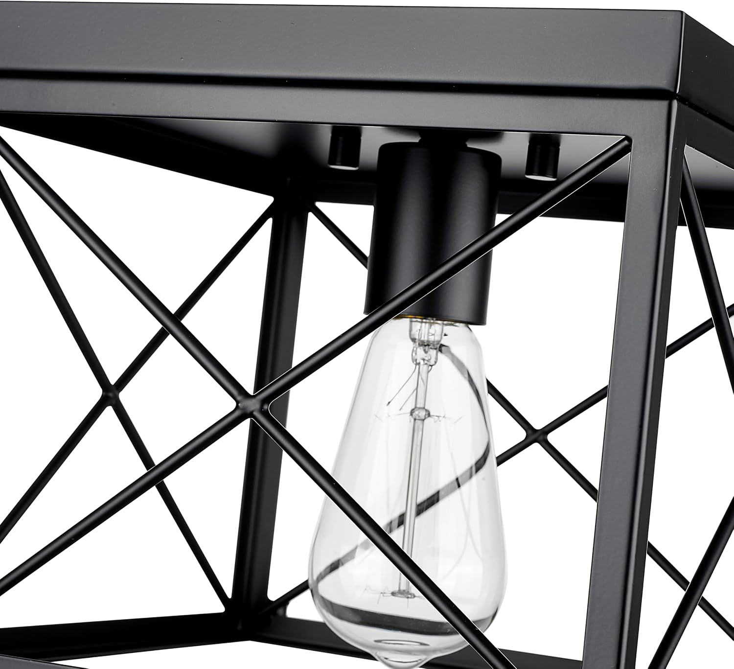 ML Lighting | 94101-MB | 1 Light Ceiling Flushmount in Matte Black Finish | Enhance Any Room with a Beautiful Glow for Accent or Task Lighting