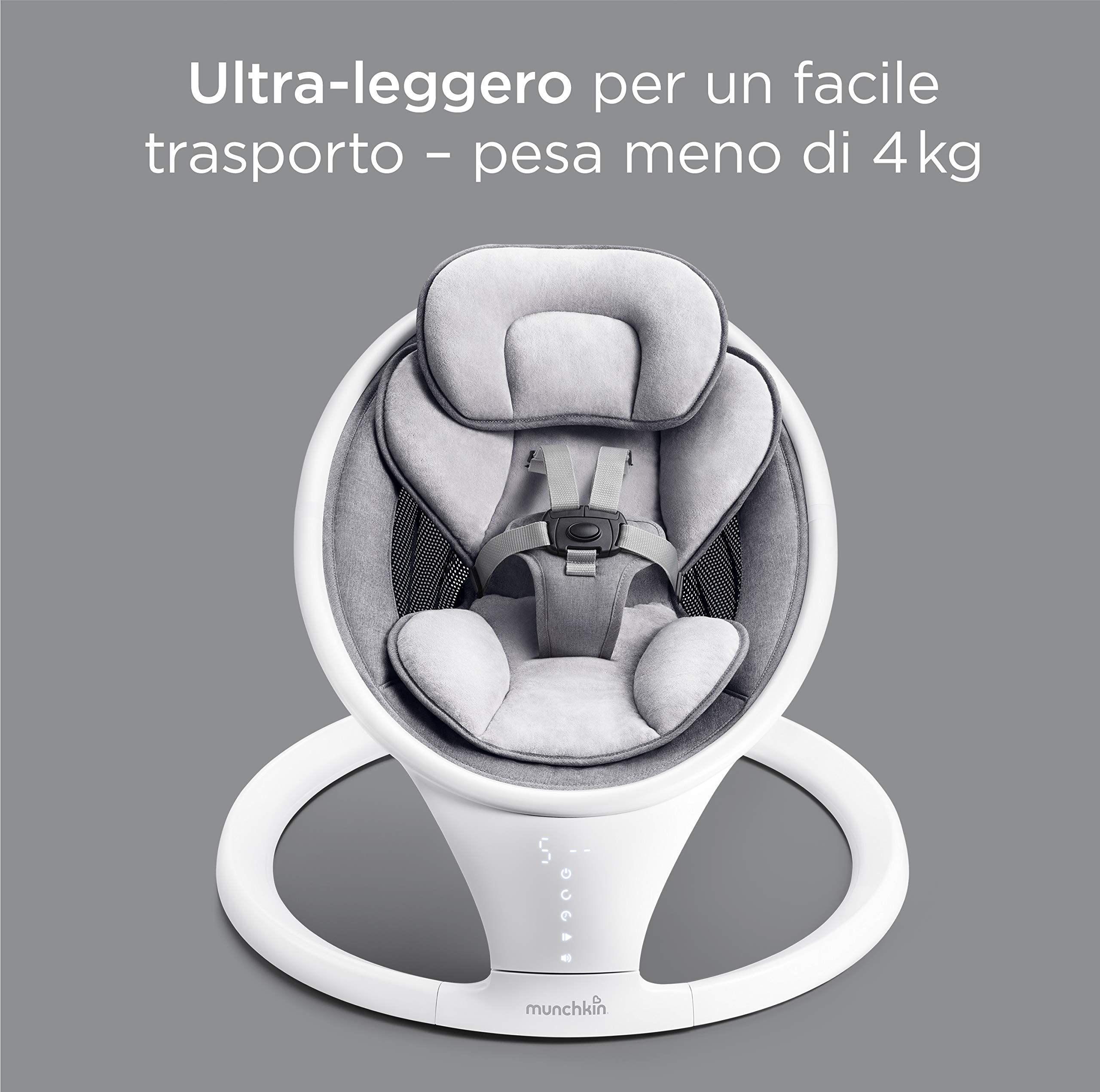 Munchkin Dondolo Elettrico Bebè Bluetooth | Bianco