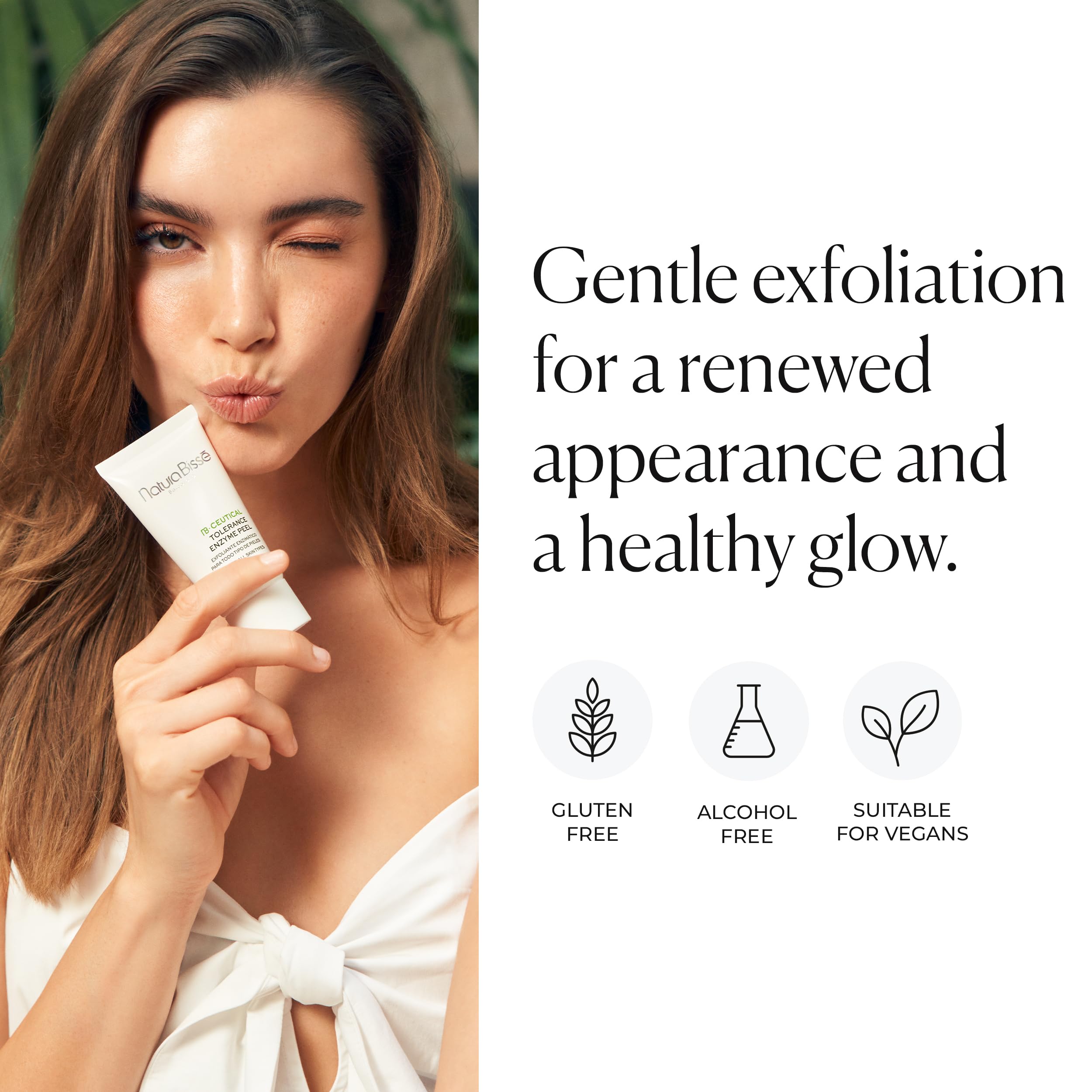 Natura Bissé Tolerance Enzyme Peel | Enzymatisches Gesichtspeeling für empfindliche Haut mit Salicylsäure, Milchsäure und Nopal- und Papaya-Extrakten | 50 ml