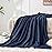 BEDELITE Baby Blankets for Boys Girls 30x 40 - 3D Ribbed Jacquard Cute Fuzzy Fleece Blanket, Warm and Breathable Soft Cozy Infant Toddler Blanket for Newborn All Seasons Suitable, Navy Blue