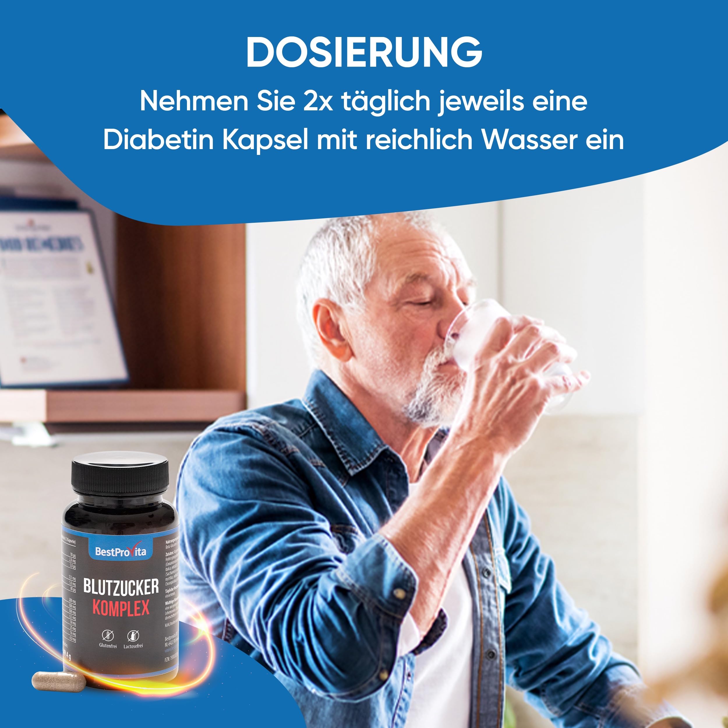 Wellpursan Blutzucker Komplex (60 Kapseln) - zur Unterstützung des Zuckerspiegels - Nahrungsergänzungsmittel für stabilen Blutzucker - Glukosespitzen vermeiden mit L-Carnitin, Vitamin D & Zink