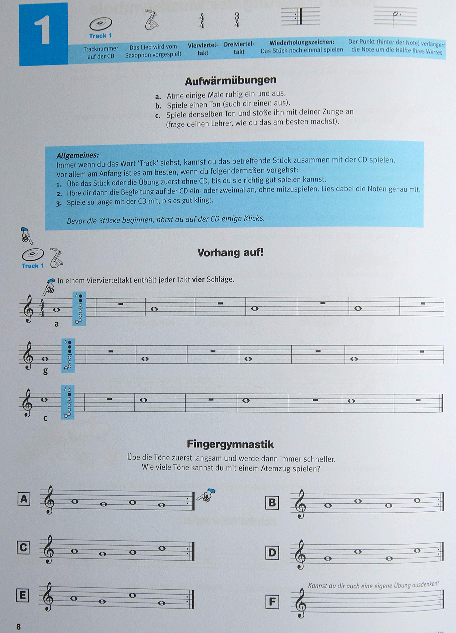 Accessoires Saxophone (porte-partition, nacres, sangle, écouvillon, rehausseurs de clés) Saxophonschule Band 1