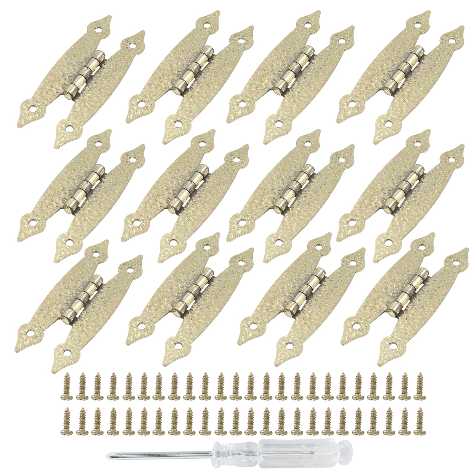 Black H-Shape Cabinet Hinges - 12 Pack -8