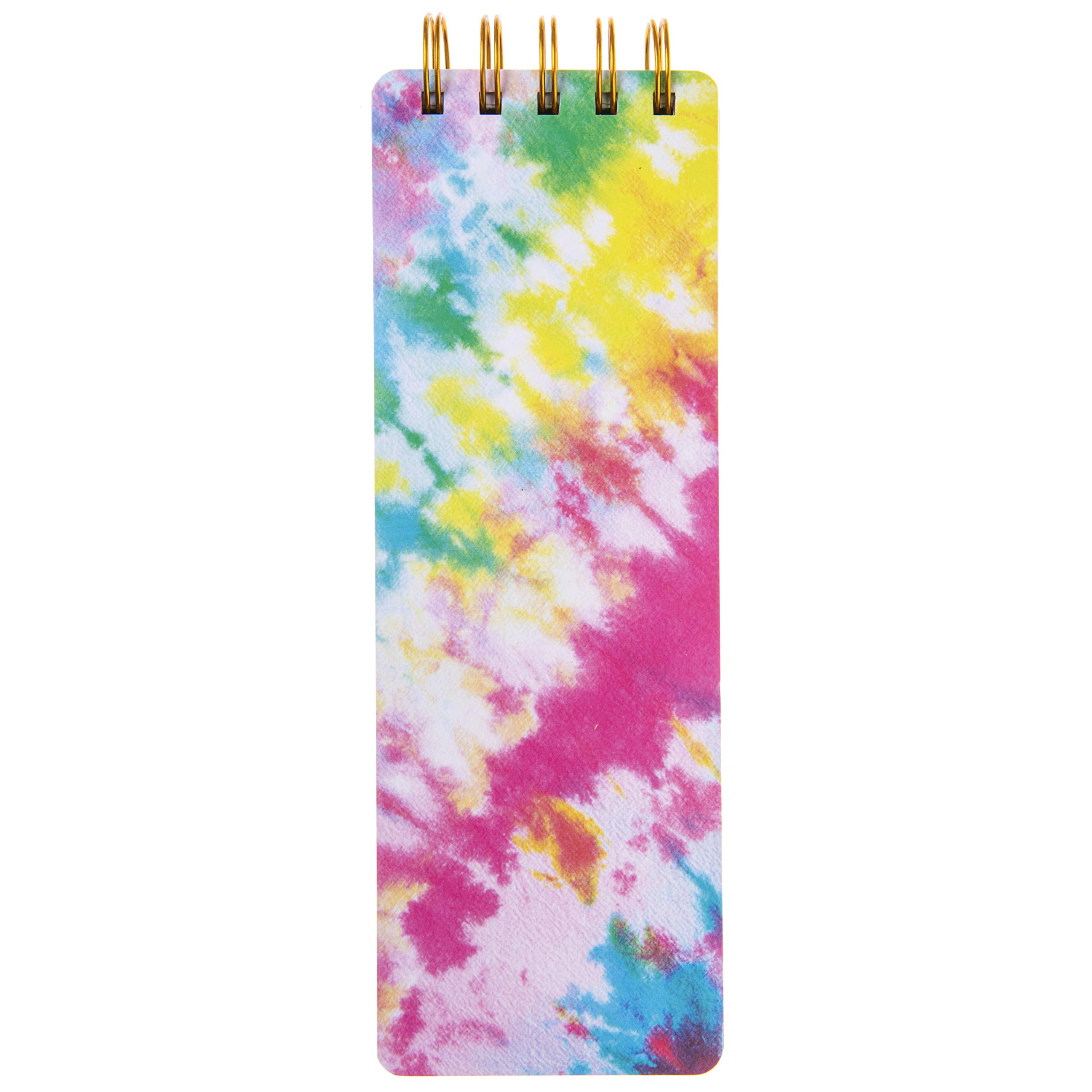 Graphique Reporter Journal, Tie Dye Design, Portable Notebook, 150 Lined Sheets, 3" x 8.75" - Perfect for Note Taking, List Making and Much More