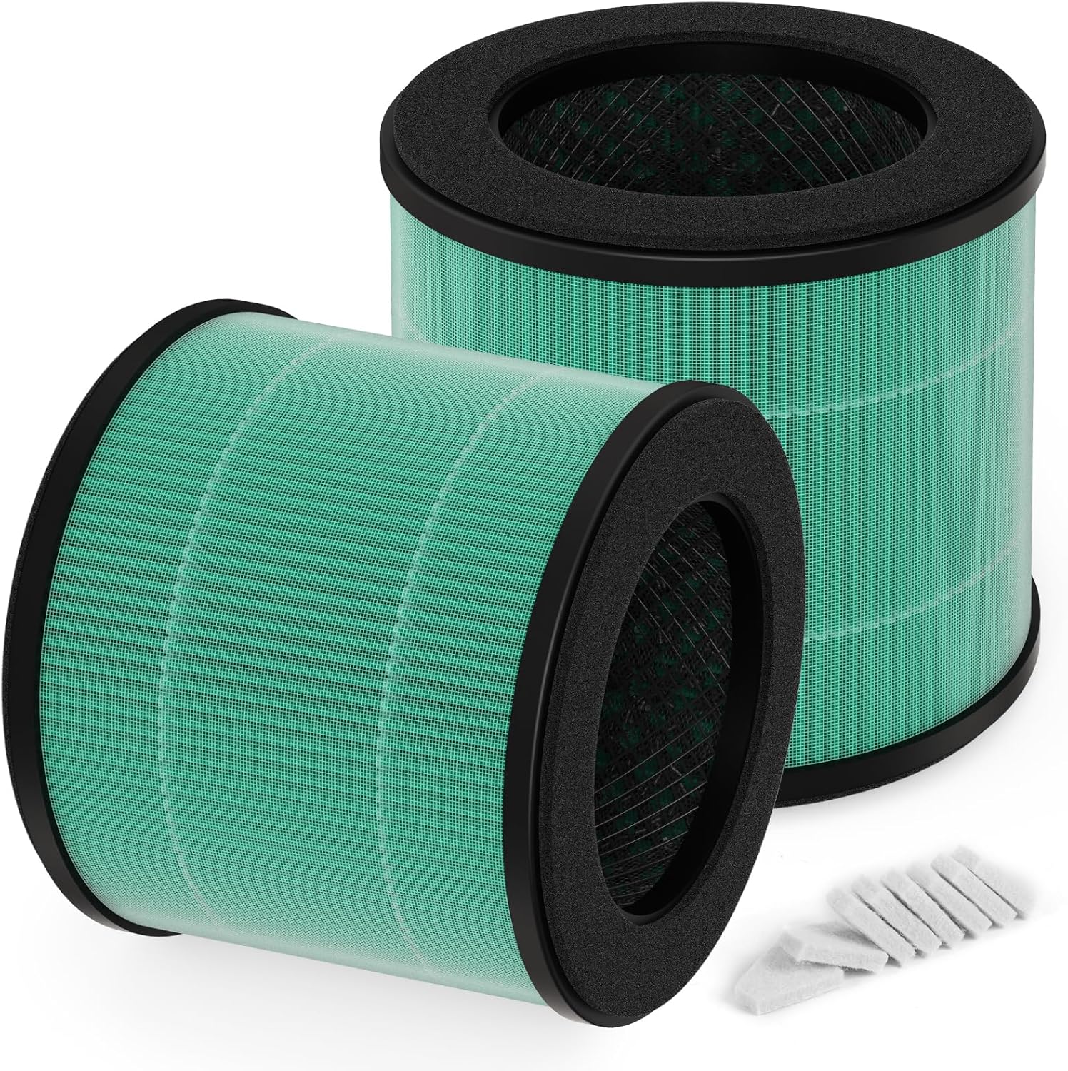 AC300 Replacement Filter Compatible with Purivortex AC300 Purifiers, 3-in-1 Filter（2-Pack）-White