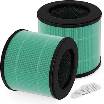 AC300 Replacement Filter Compatible with Purivortex AC300 Air Purifiers, 3-in-1 Filter2-Pack-Green