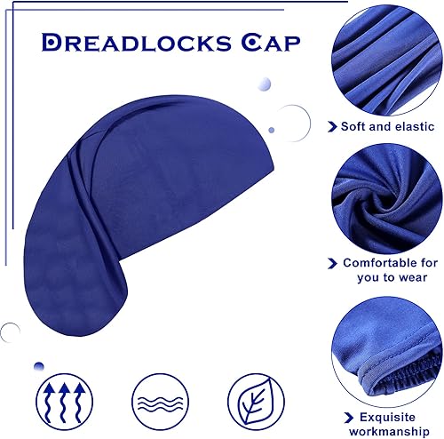 Miniatura 4 de 4 piezas unisex para rastas de cabello largo, para dormir, accesorios para el cabello, para hombres y mujeres