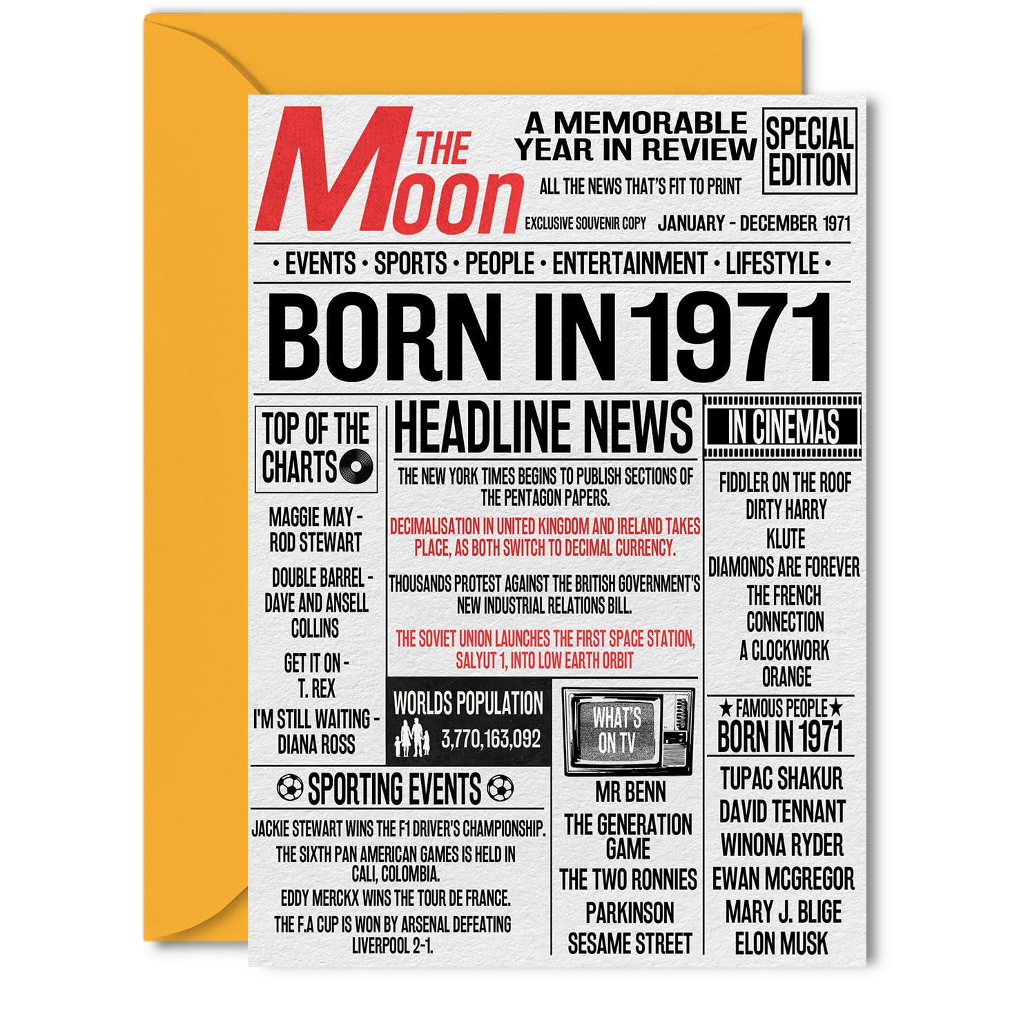 19th Birthday Cards for Men Women - Born In 2007 Newspaper - Happy 19 Birthday Card for Son Daughter Cousin Vintage Retro Back In 2007, 145mm Bday Greeting Cards — view 21
