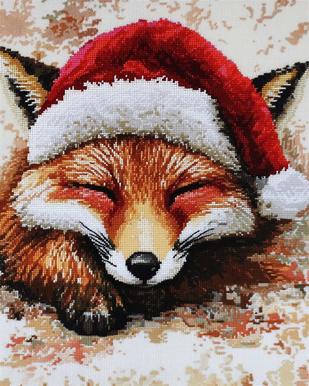 AxiangziK DIY Cross Stitch Kits Fantasy Fox 11CT 30x40cm