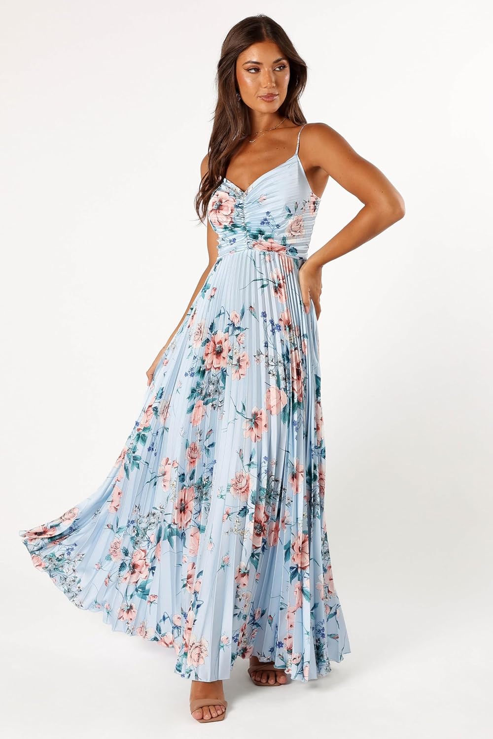 Petal & Pup Womens Naira Pleated Maxi Dress - Image 2