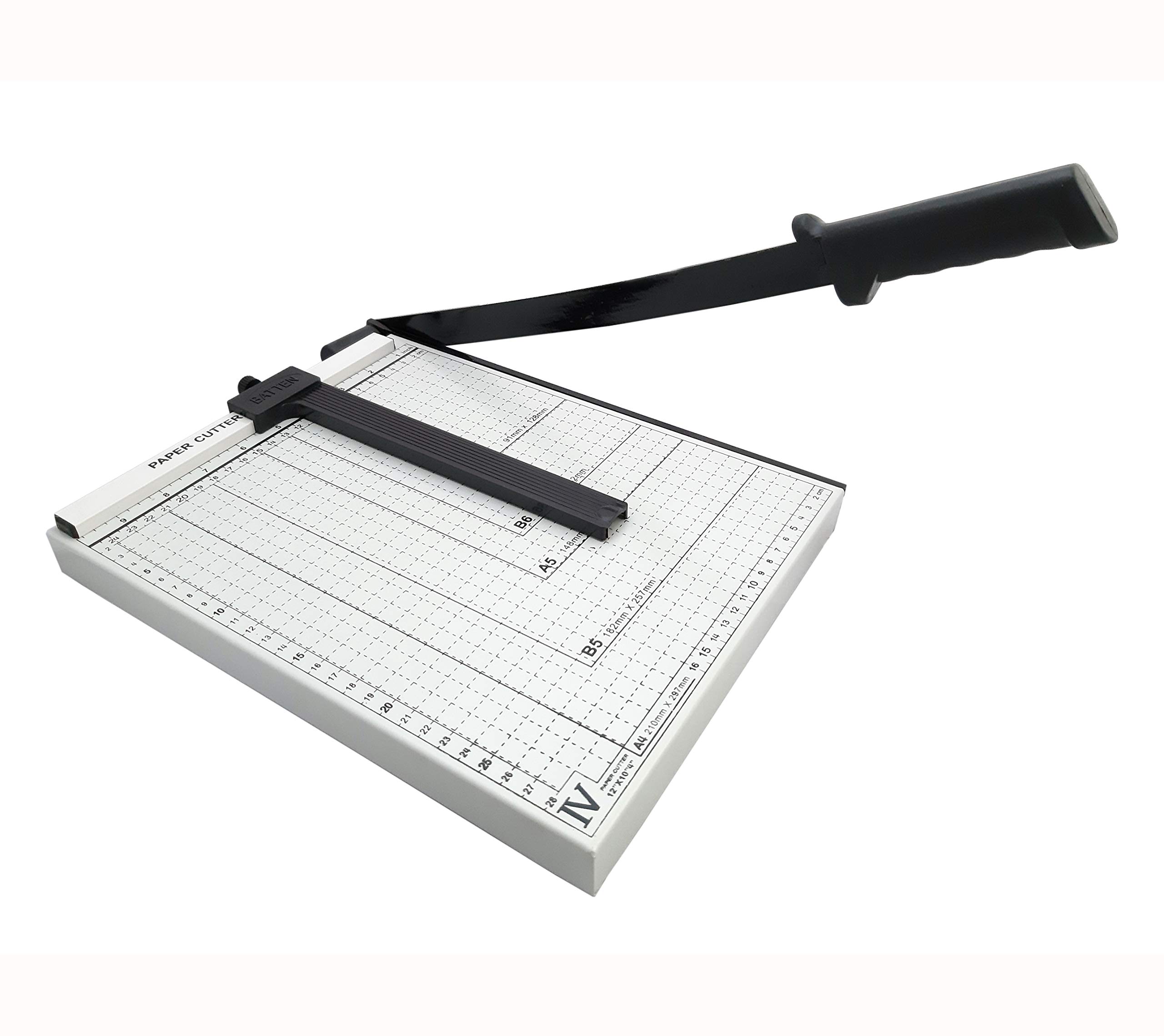 BESTOW® Paper Cutter A4 Heavy Duty Professional Paper Trimmer, Guillotine Craft Machine for Office, Home, Craft, Photo Studio (A4, B5, A5, B6, B7) (White, 12.5 x 9.8 x 1.2 inch)