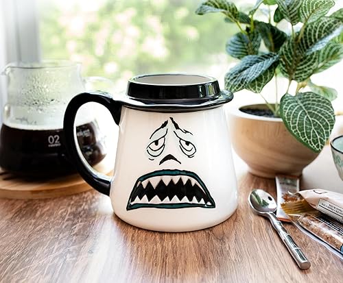 Miniatura 3 de Taza de cerámica 3D de Nightmare Before Christmas de Disney The Mayor Faces | Taza de café grande de 20 onzas para expreso, té