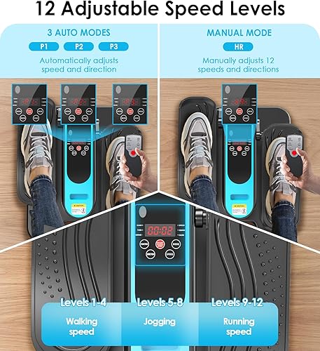 Miniatura 6 de Máquina elíptica para debajo del escritorio, máquina portátil de ejercicio de pedal sentado para personas mayores, ejercitador de piernas Elipse de