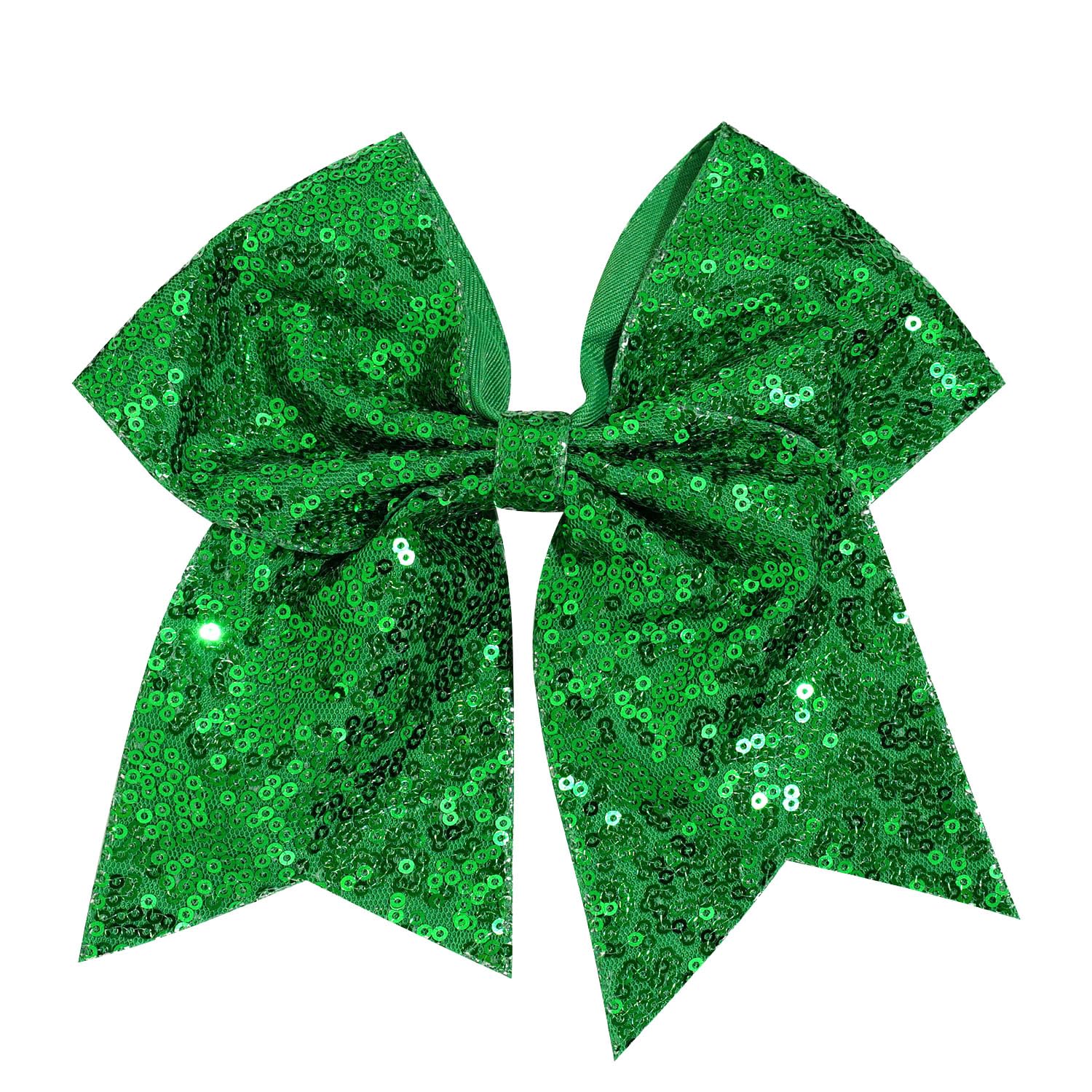 1 Pcs 8" Large Sequin Cheer Bows Clips, Cheerleading Glitter Hair Bow with Alligator Clips Hair Accessories for Cheerleaders Football Competition