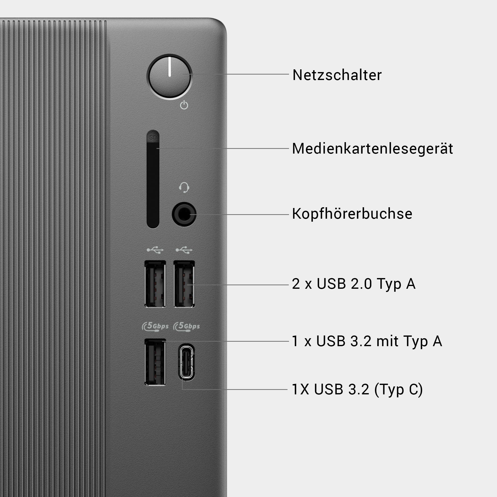 Dell Slim Desktop ECS1250 - Intel Core Ultra 5-225 Processor, 16GB DDR5 RAM, 1TB SSD, Intel UHD Graphics, Windows 11 Home - Black