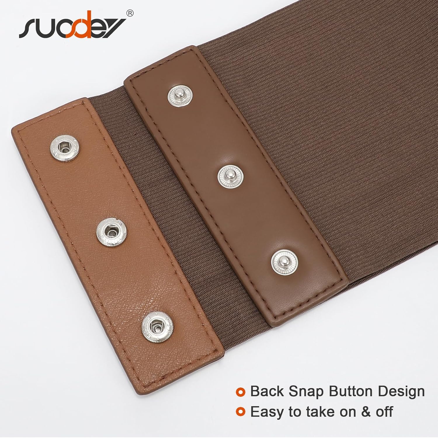 SUOSDEY Black Corset Belt for Women, Vintage Lace-up Elastic Waist, Tied Waspie Wide Belt for Halloween Costume - Image 5