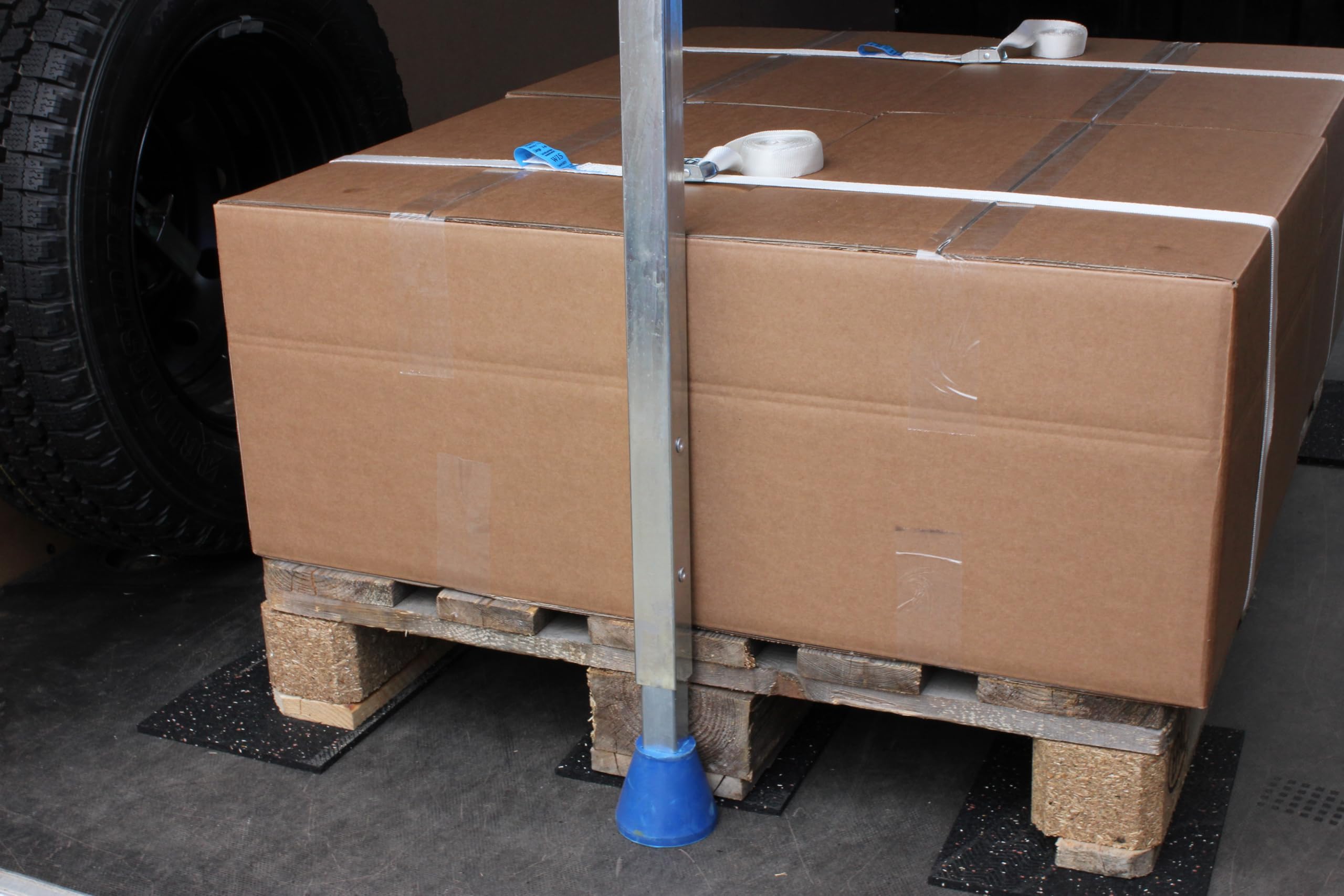 Barra di bloccaggio quadrata di sicurezza del carico per furgone, accessorio per trasportatore, campo di applicazione: 1,90 – 2,80 m, asta di bloccaggio in acciaio zincato (4)