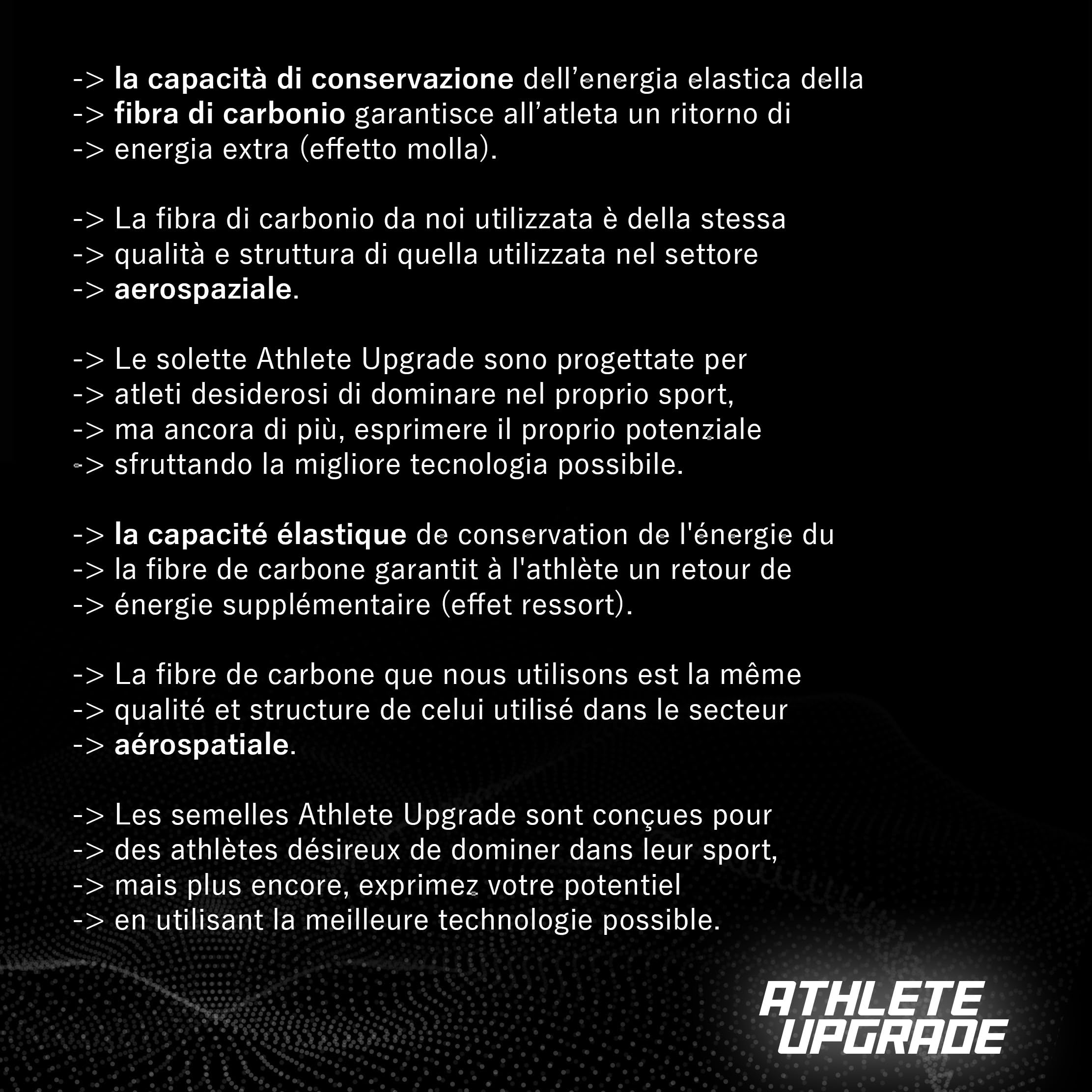 Insoles en fibre de carbone, professionnelles pour le sport, 1 paire, Taille 45