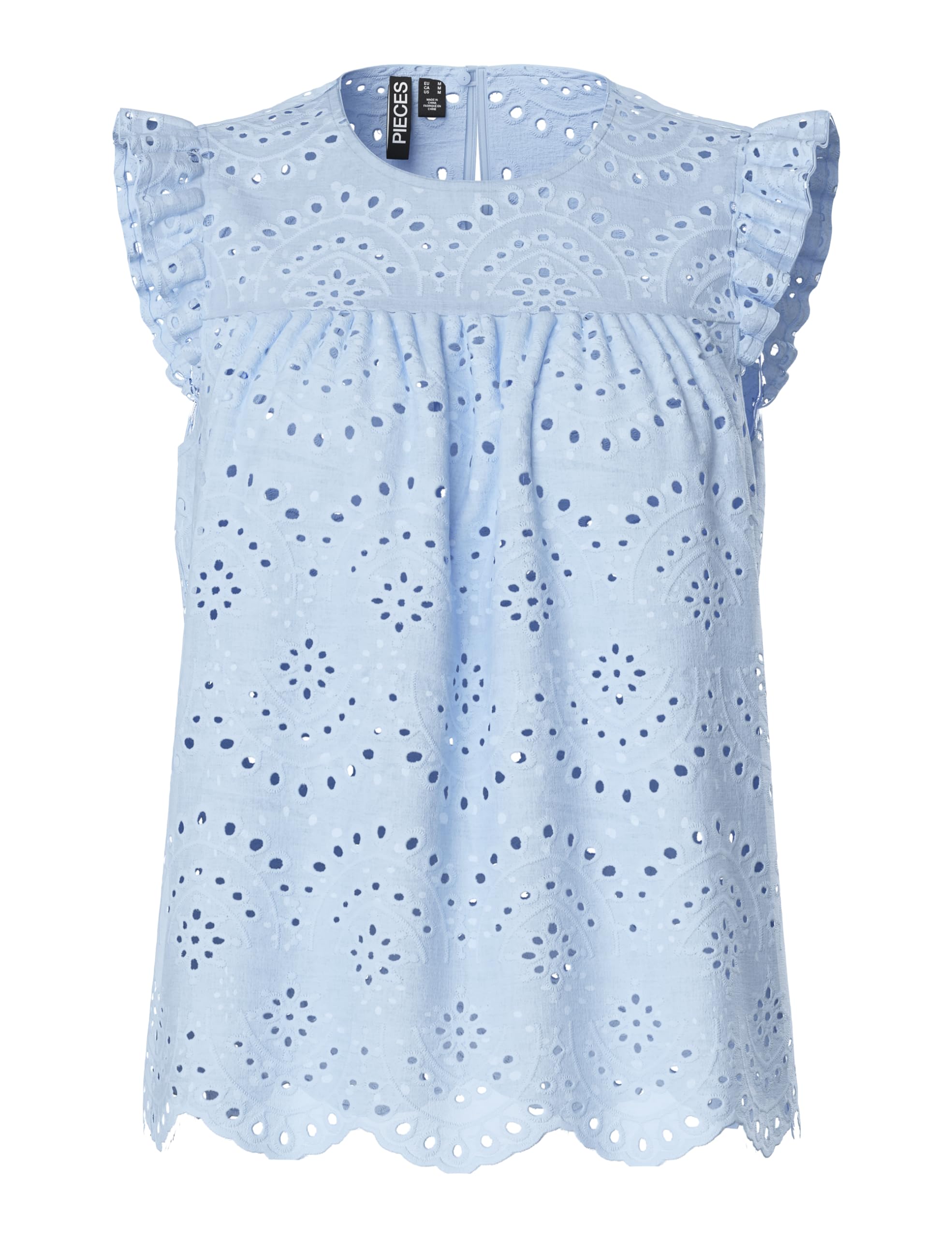 PIECES Female Oberteil mit Rüschen PCVILDE