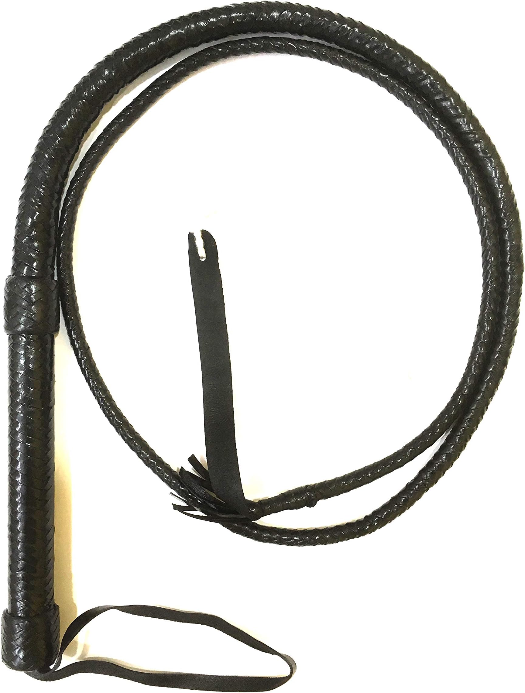 Whip Master 4 Feet Leather Bull Whip Hunter for Hours Training Whip.