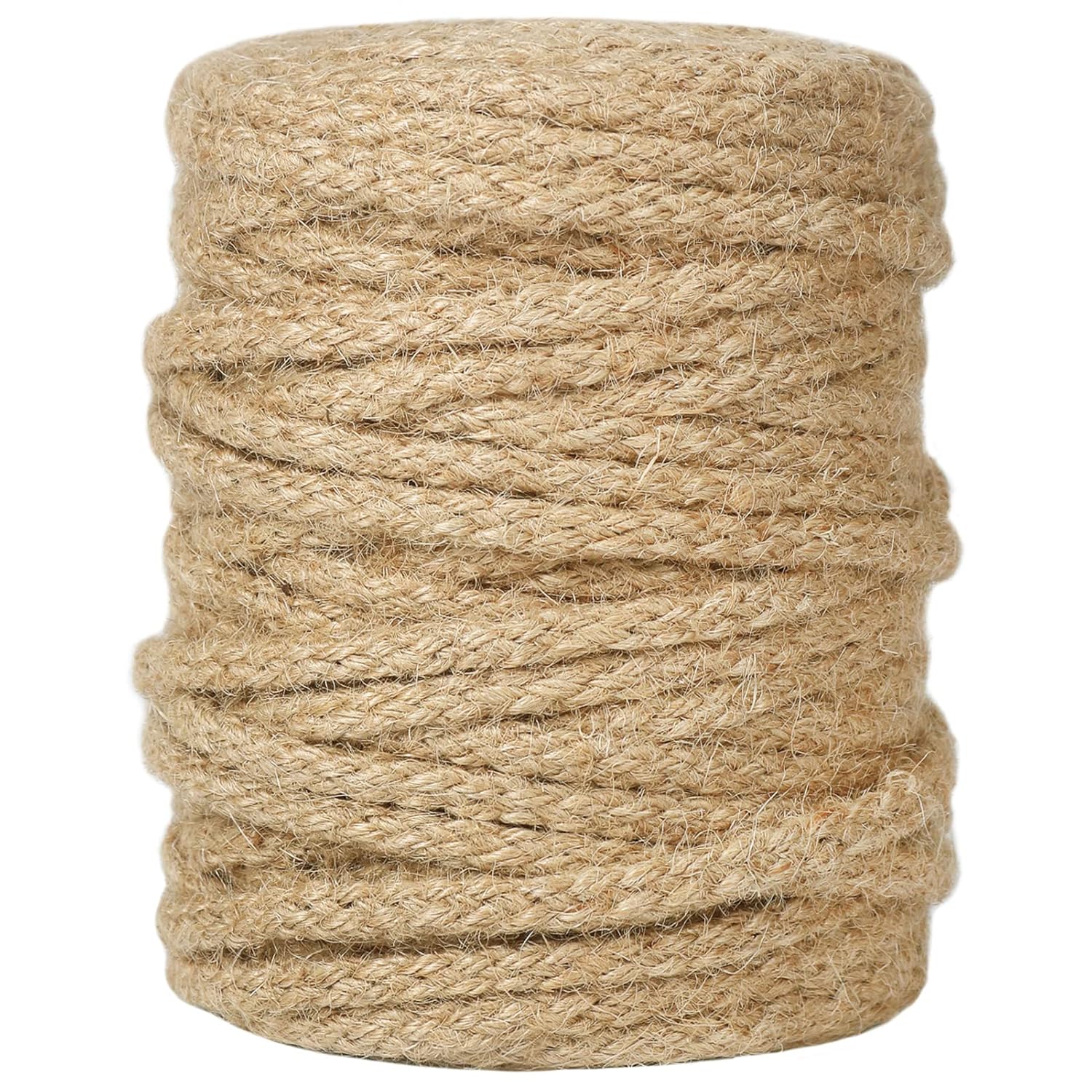 Tenn Well 5mm Jute Twine, 100 Feet Braided Natural Jute Rope for