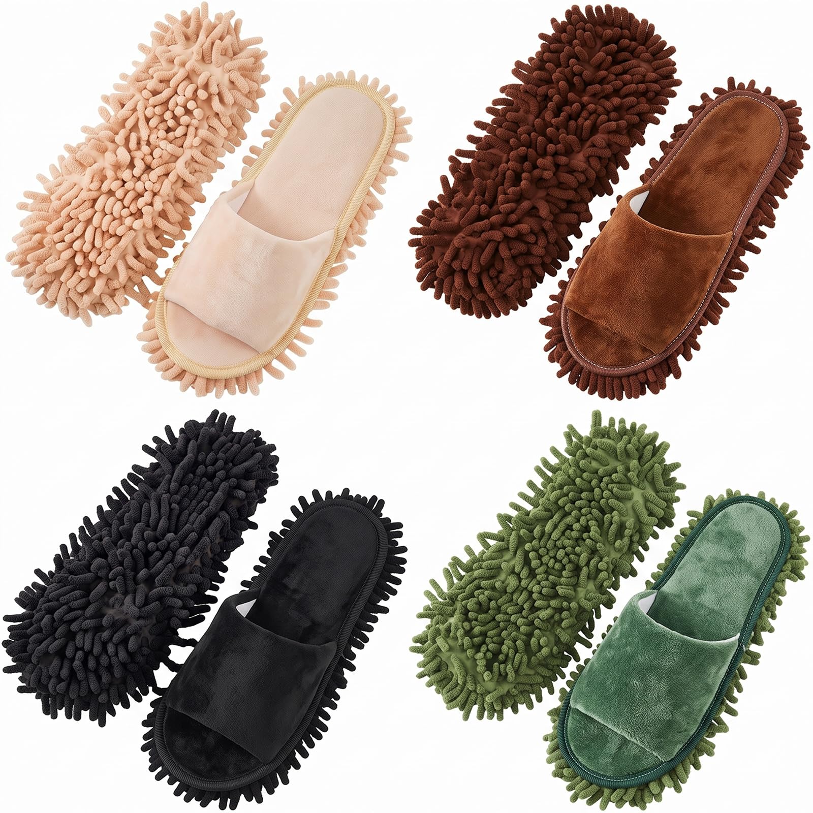 Jecery Microfiber Clean Mop Slipper