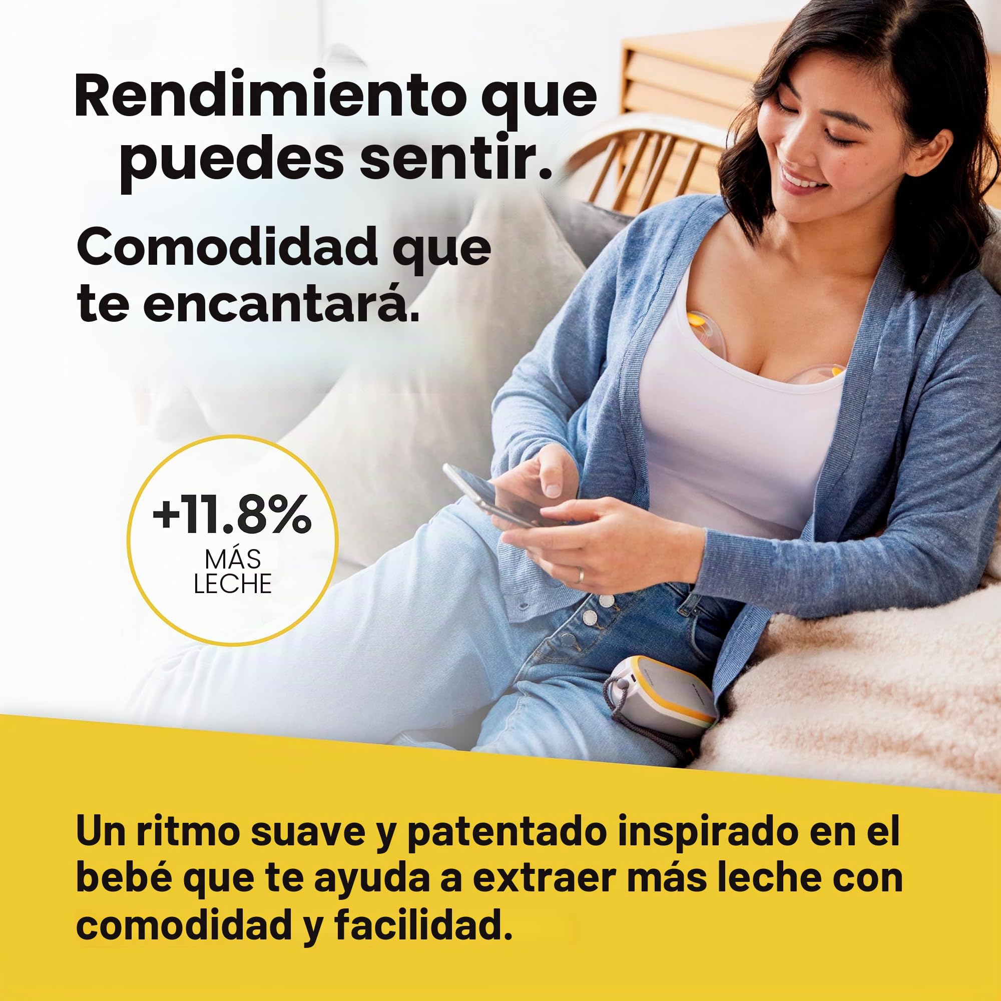 Medela Freestyle - Extractor de leche manos libres | Extractor de leche el ctrico doble port til, port til y discreto con conectividad de aplicaci n