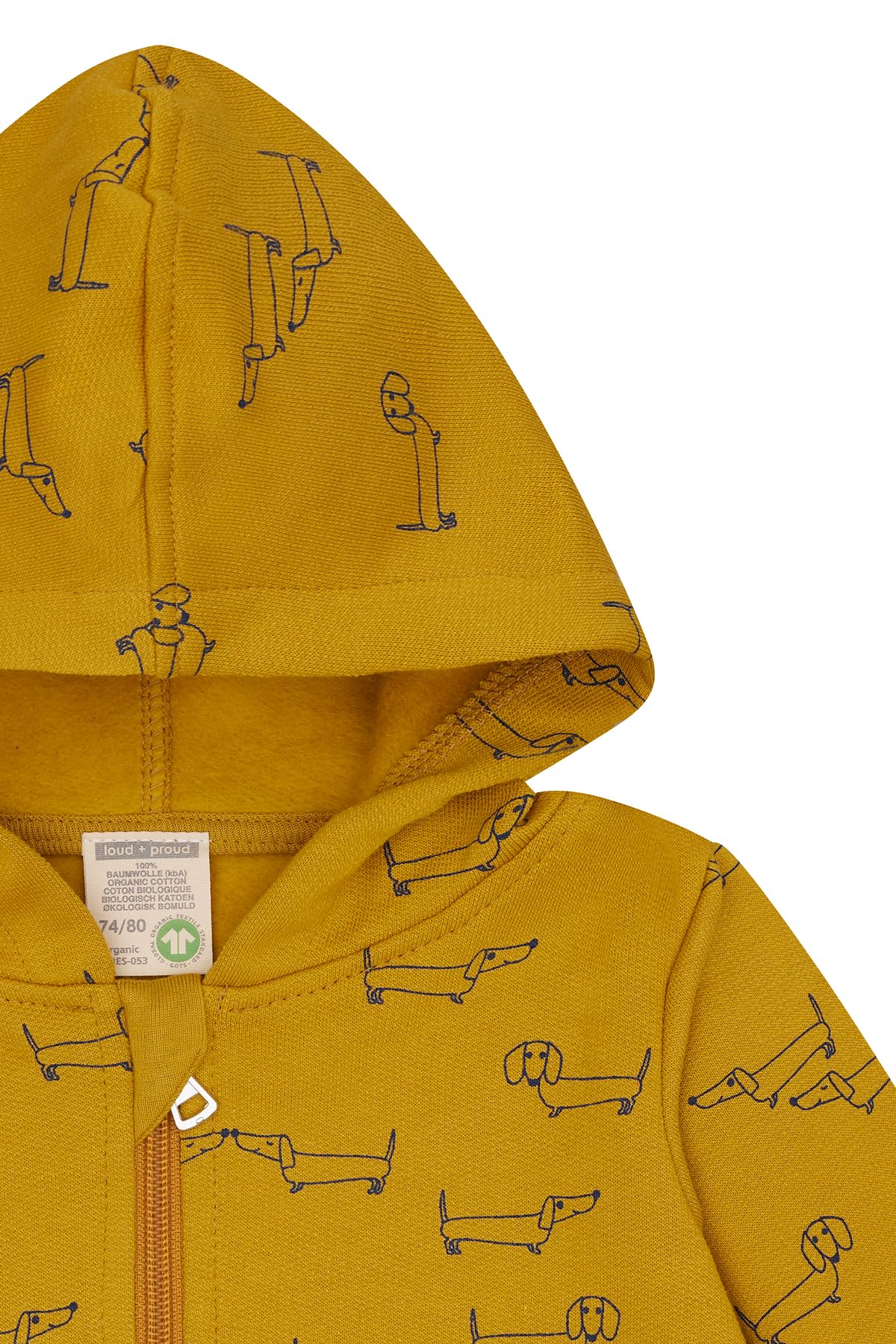loud + proud Unisex Kinder Sweat mit Kapuze, GOTS Zertifiziert Sweatjacke