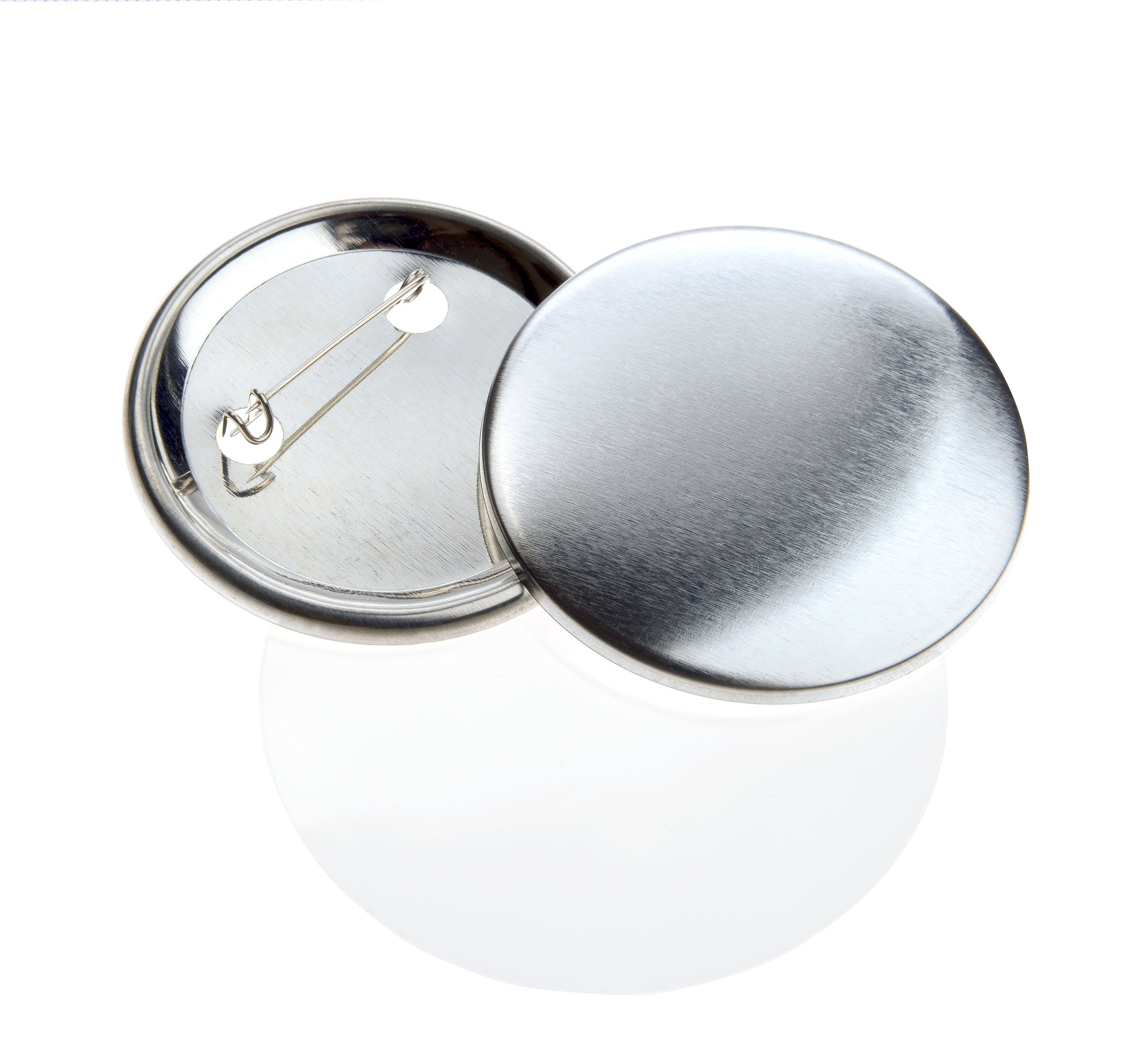 Buttonrohlinge 50mm (100 Stück) für Badgematic Buttonmaschine mit Sicherheitsnadel