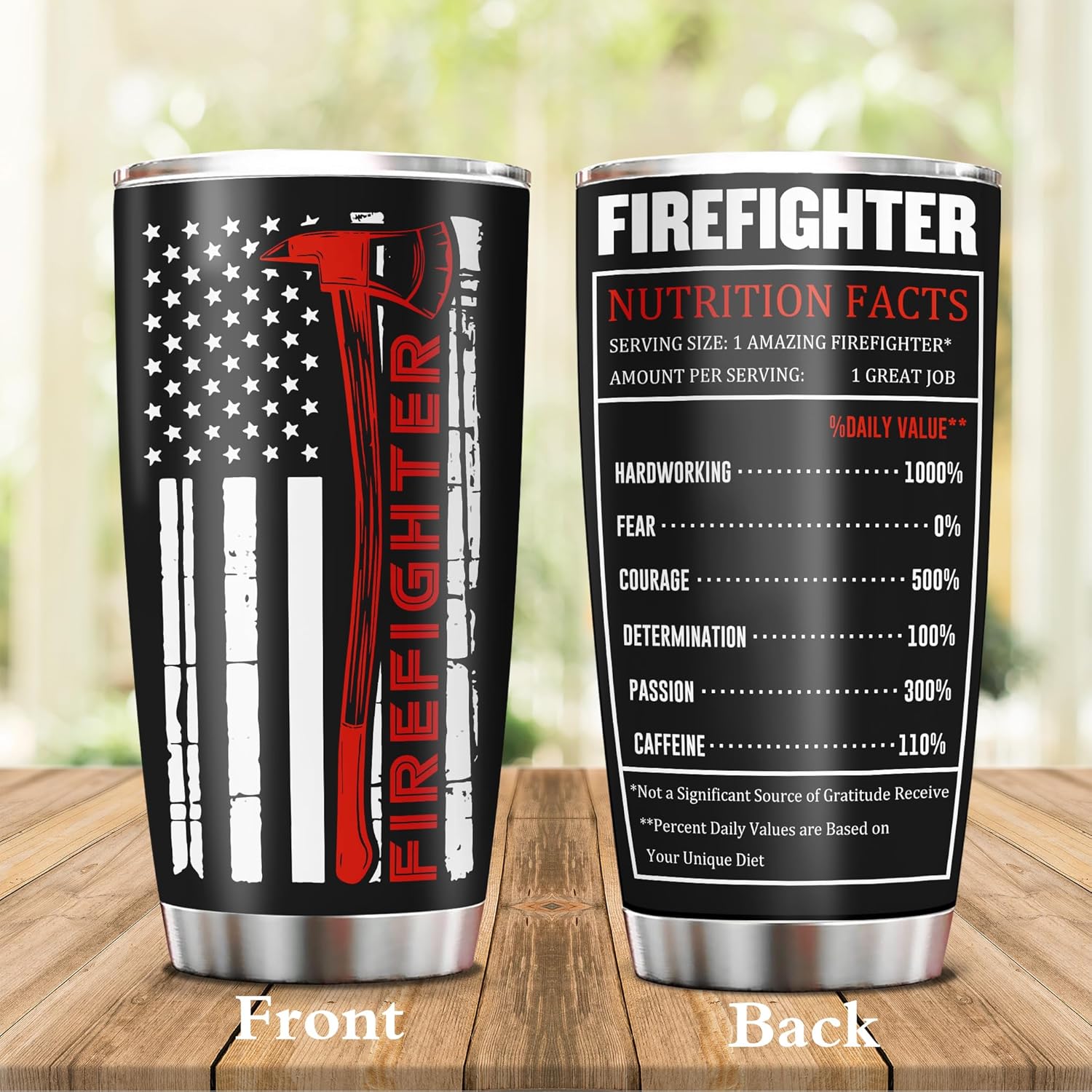 Firefighter Gifts For Men, Fireman, EMTs, First Responders, or Firefighter Retirements, Fire fighter Graduation Birthday Gifts, 20oz Tumbler with Lid - Image 3