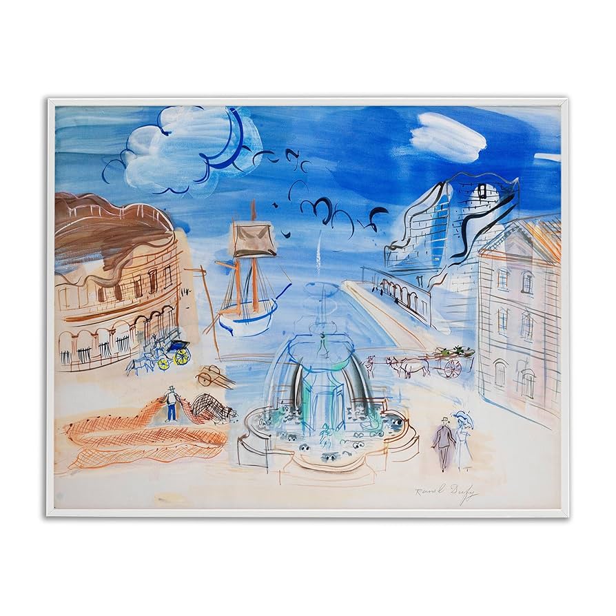 Raoul Dufy、 海外版超希少レゾネ、新品額装付 Raoul Dufy、BAIGNEUSE
