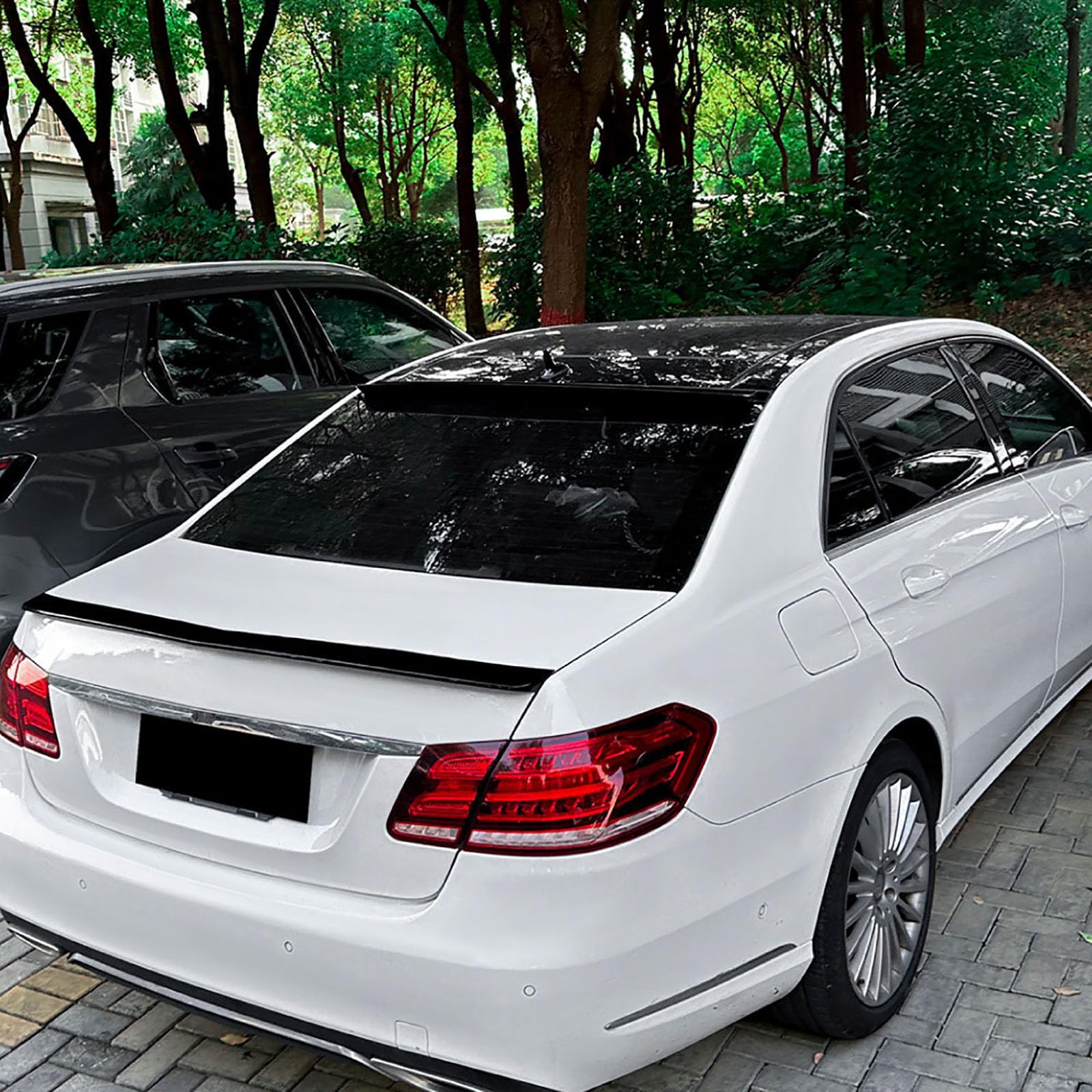 YPFYBHD Compatible with Benz E-Class W212 2010-2015, Car Rear Roof Trunk Spoiler Wing Air Deflector Tuning Exterior Accessories,glossy black