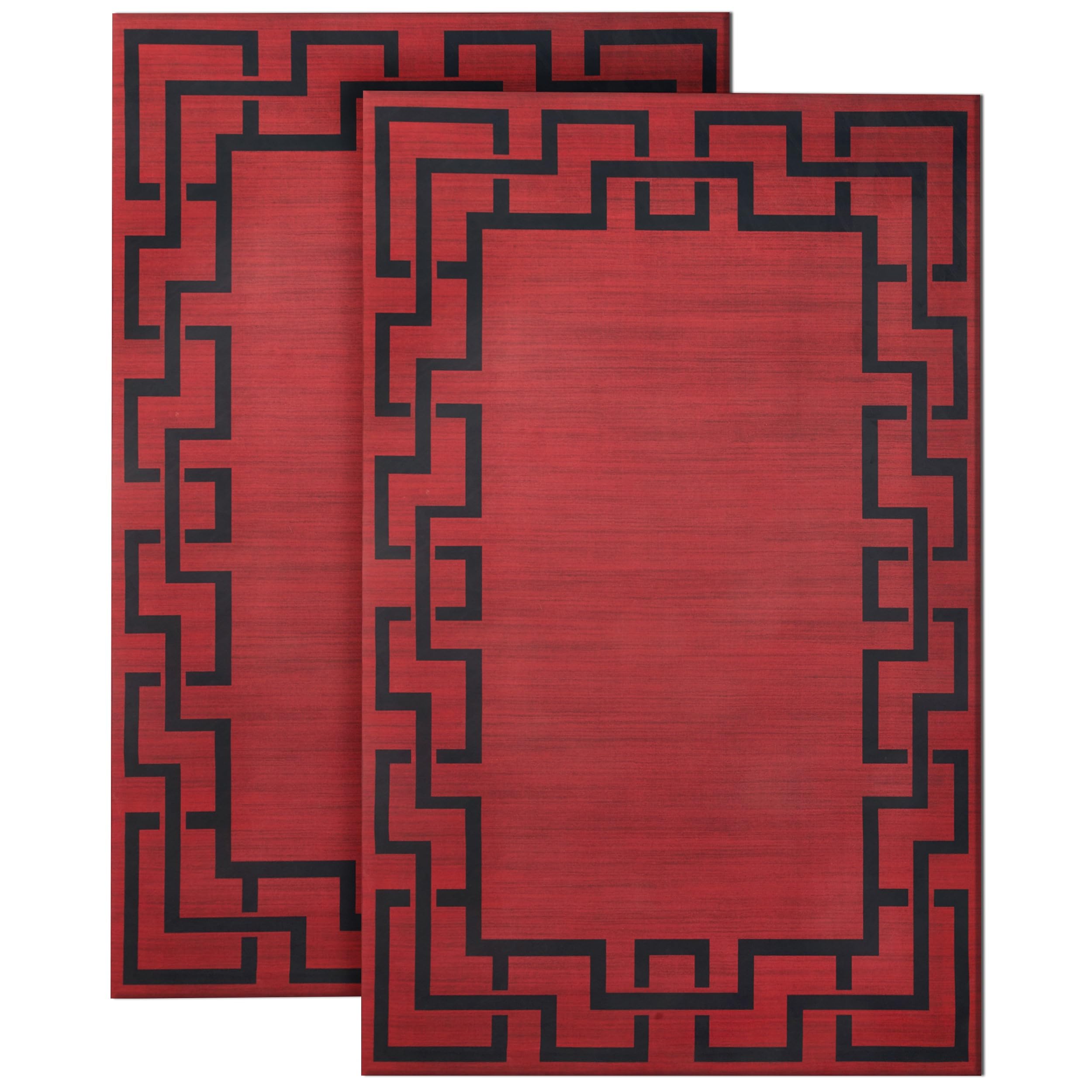 BedLooms Door Mat 60x110 cm 2 Pack – Non Slip Heavy Duty Indoor Outdoor muddy mats for dogs – Greek Key Style Print Welcome Front Doormat – Dirt Trapper Kitchen Floor Mat Inside Outside Doormats, Lexi