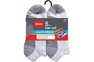Hanes Men's No Show Socks - Comfortblend Six Pack Low Cut