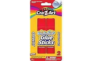 Cra-Z-Art Jumbo Washable Glue Sticks for Smooth, Mess-Free Bonding