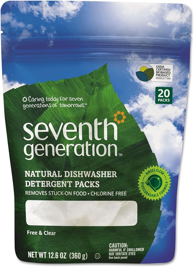 Seventh Generation Dishwasher Detergent Pods, Blasts Away